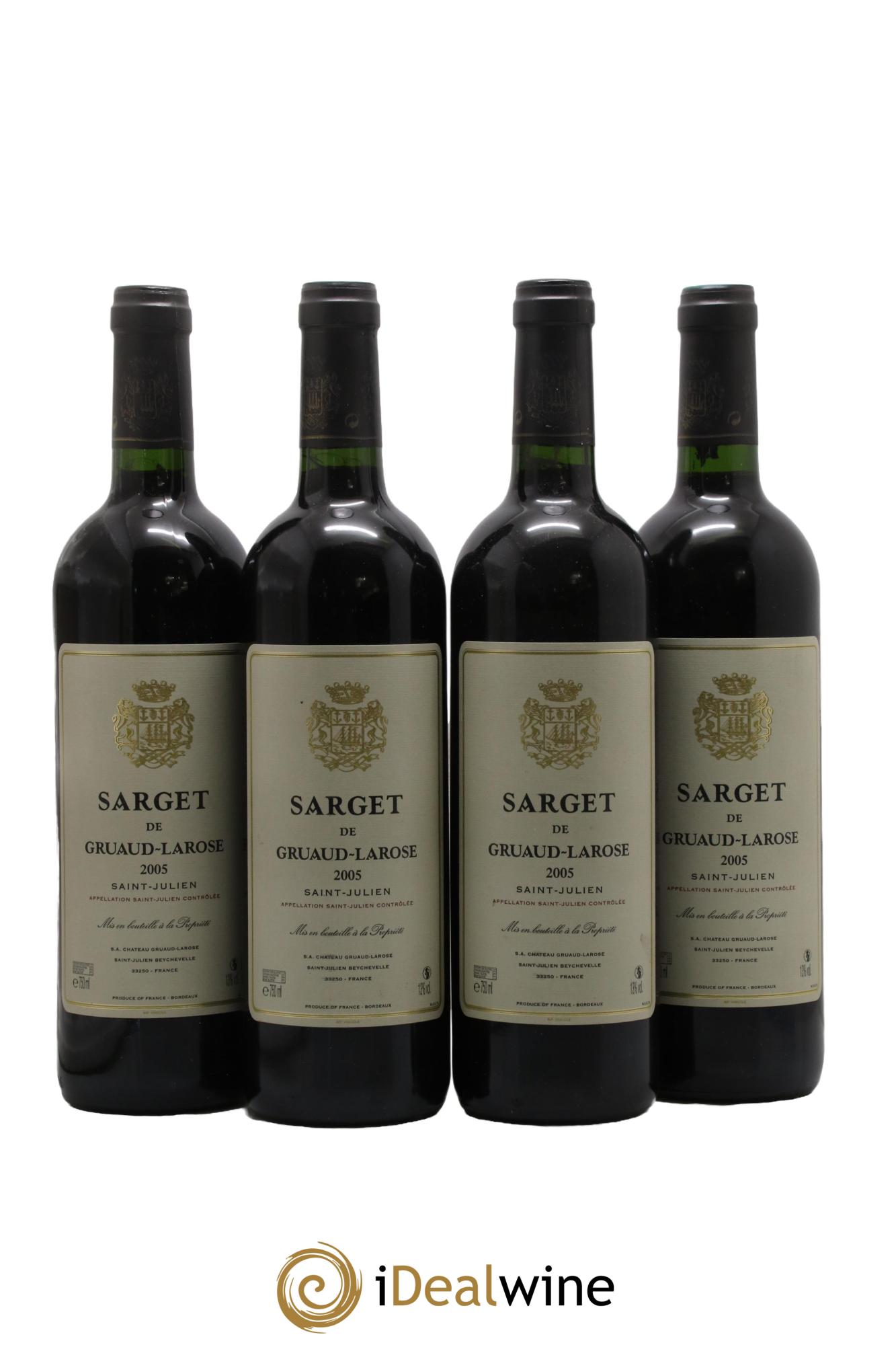 Sarget de Gruaud Larose Second Vin 2005 - Lot de 4 bouteilles - 0