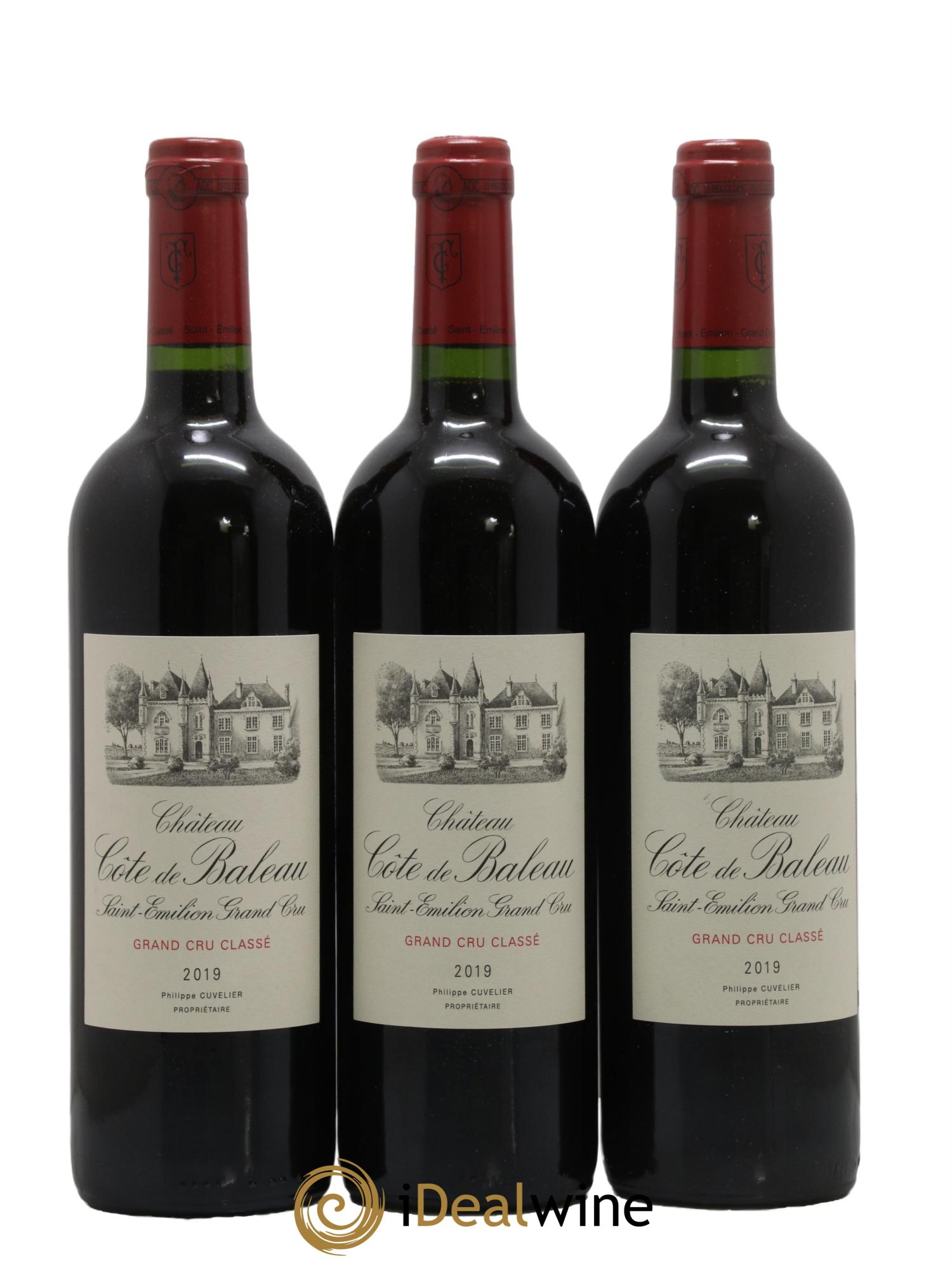 Château Côte de Baleau Grand Cru Classé 2019 - Lot de 6 bouteilles - 1