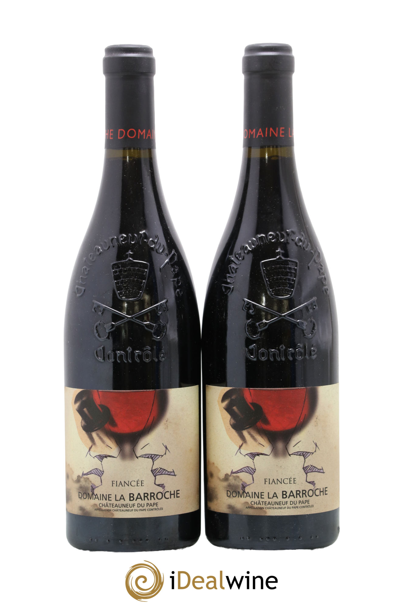 Châteauneuf-du-Pape La Barroche (Domaine de) Cuvée Fiancée Julien Barrot 2007 - Lot de 2 bouteilles - 0