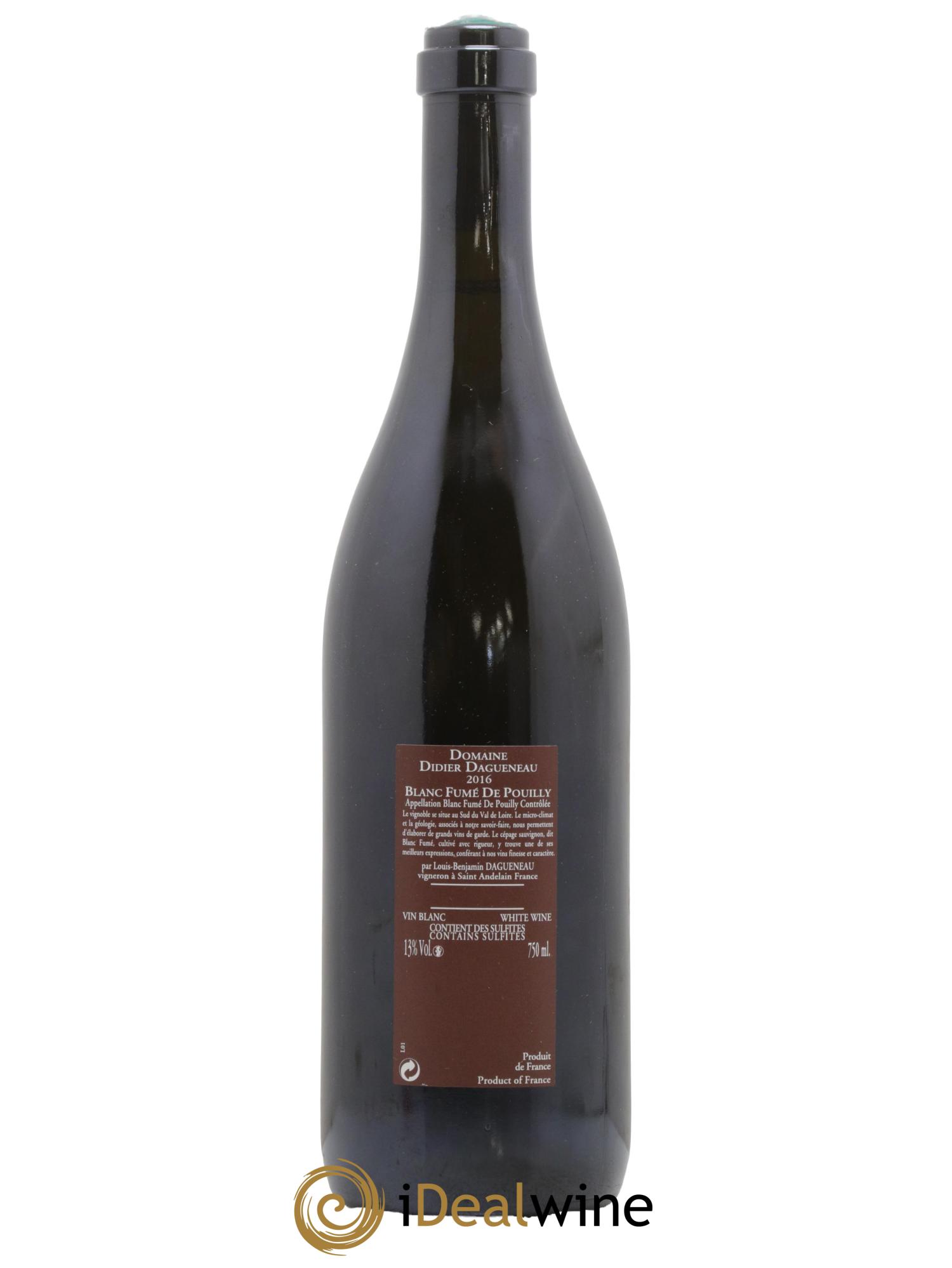 Vin de France (anciennement Pouilly-Fumé) Pur Sang Dagueneau (Domaine Didier - Louis-Benjamin) 2016 - Lot de 1 bouteille - 1