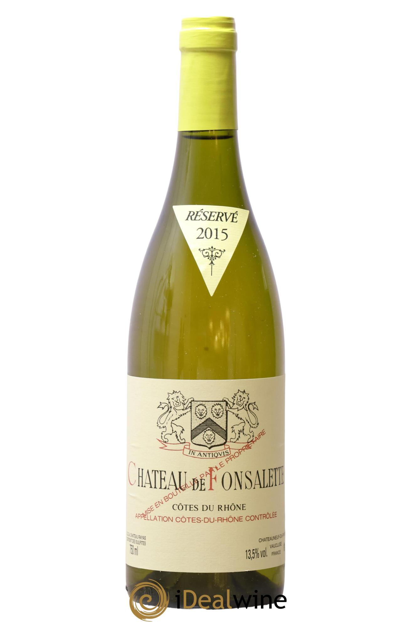 Côtes-du-Rhône Château de Fonsalette Emmanuel Reynaud 2015 - Lot de 1 bouteille - 0