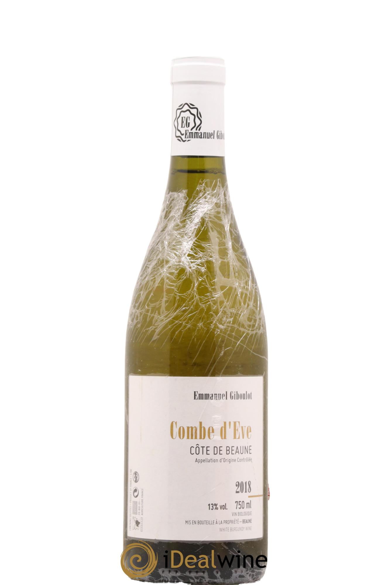 Côte de Beaune Combe d'Eve Emmanuel Giboulot (Domaine) 2018 - Lot de 1 bouteille - 0