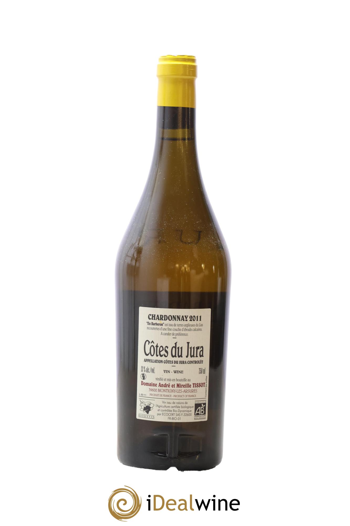 Côtes du Jura En Barberon Bénédicte et Stéphane Tissot 2011 - Lot de 1 bouteille - 1