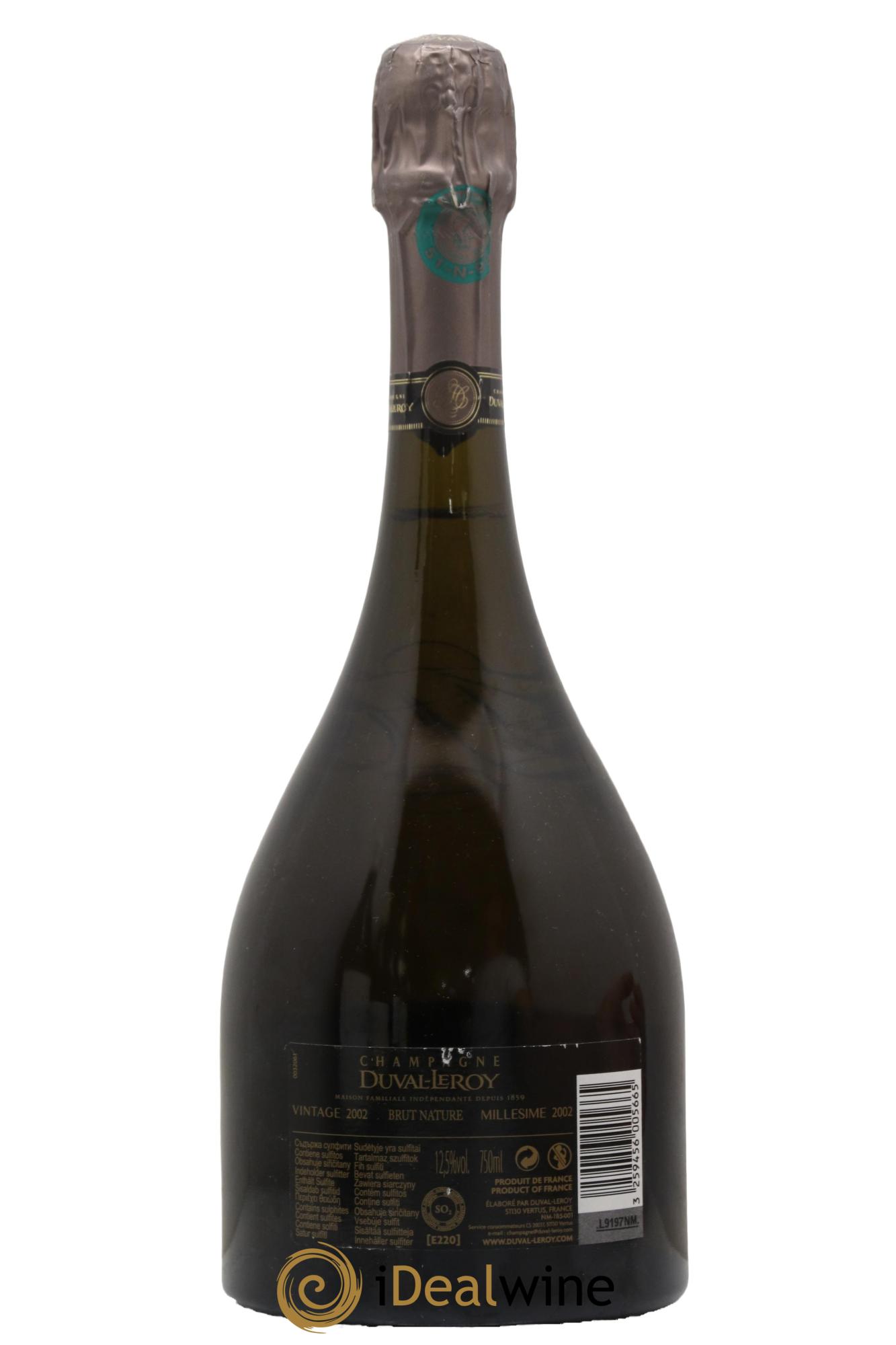 Femme de Champagne Duval-Leroy 2002 - Lot de 1 bouteille - 1