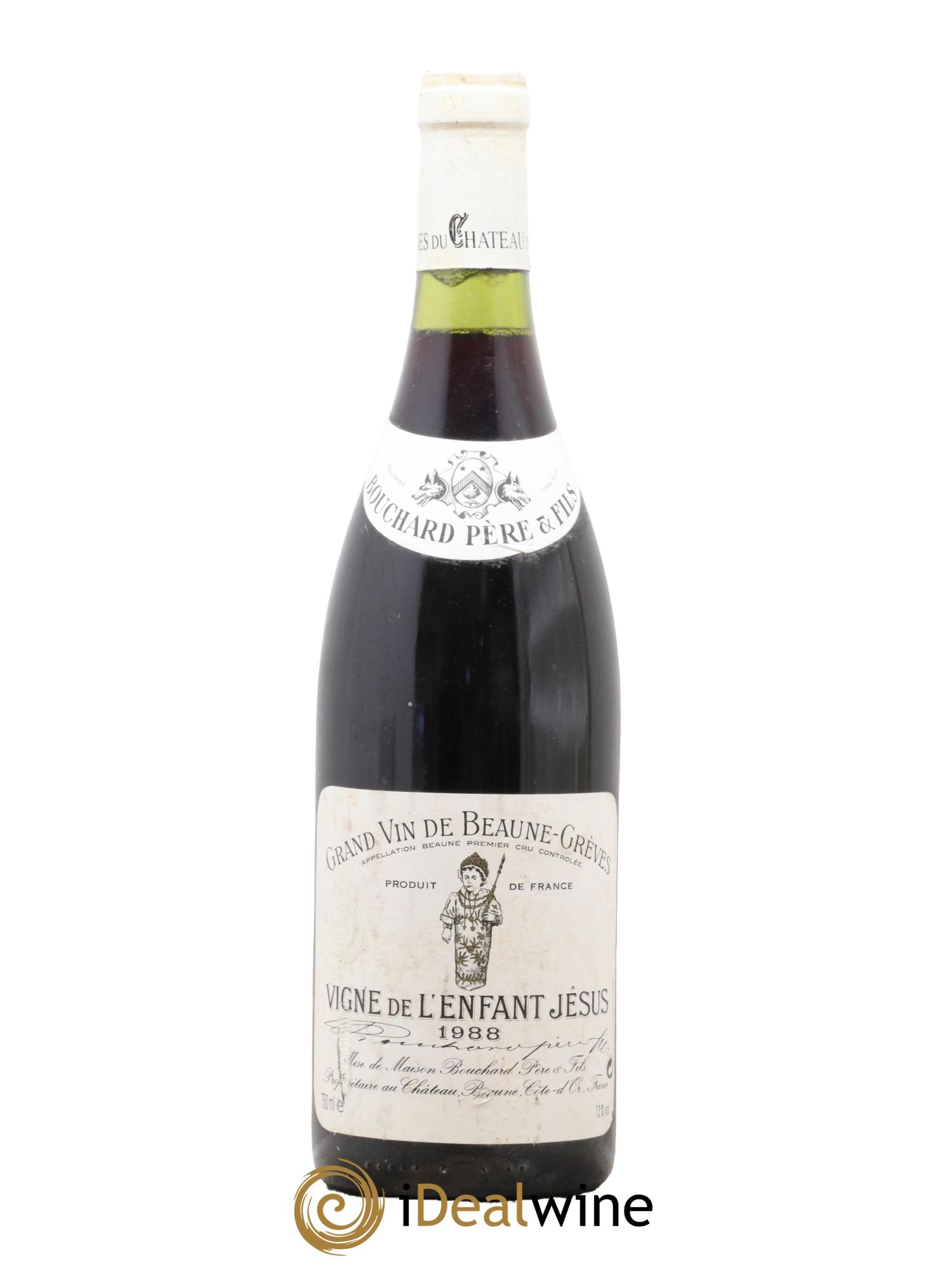Beaune 1er Cru Grèves - Vigne de l'Enfant Jésus Bouchard Père & Fils 1988 - Lot de 1 bouteille - 0