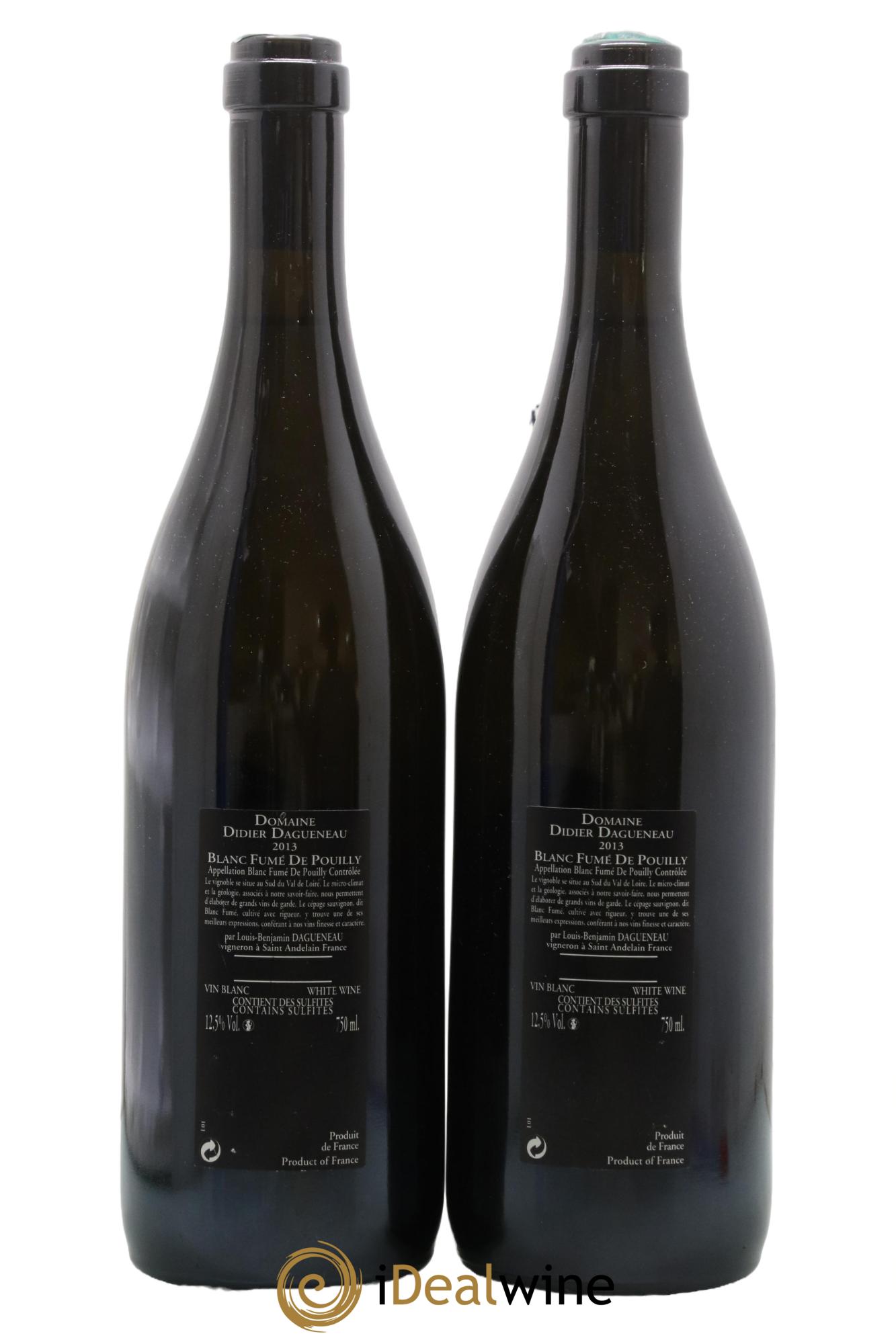 Vin de France (anciennement Pouilly-Fumé) Silex Dagueneau (Domaine Didier - Louis-Benjamin) 2013 - Lot de 2 bouteilles - 1