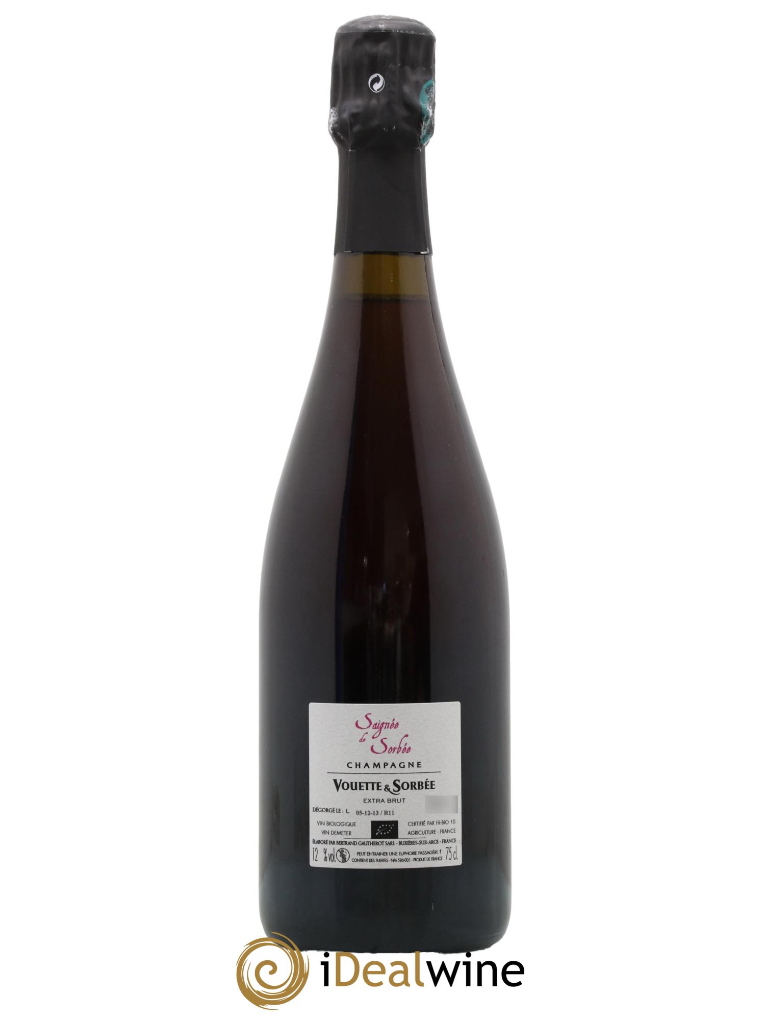 Saignée de Sorbée Extra-Brut Vouette et Sorbée 2011 - Lot de 1 bouteille - 1