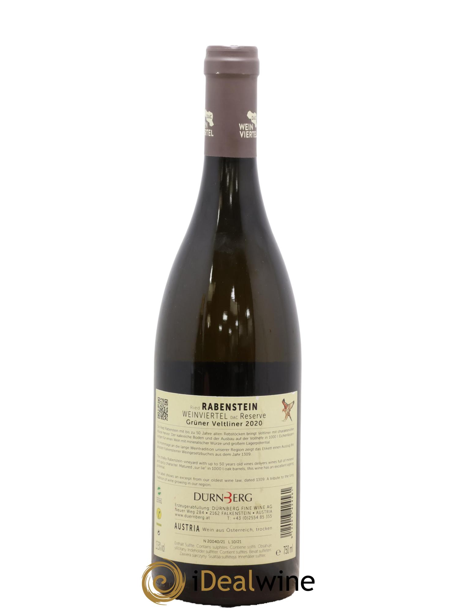 Autriche Rabenstein Domaine Durnberg 2020 - Posten von 1 Flasche - 1
