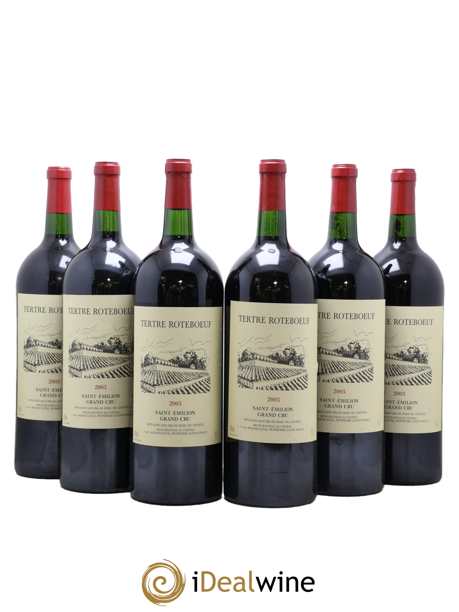 Château Tertre Roteboeuf 2003 - Lotto di 6 magnum - 0