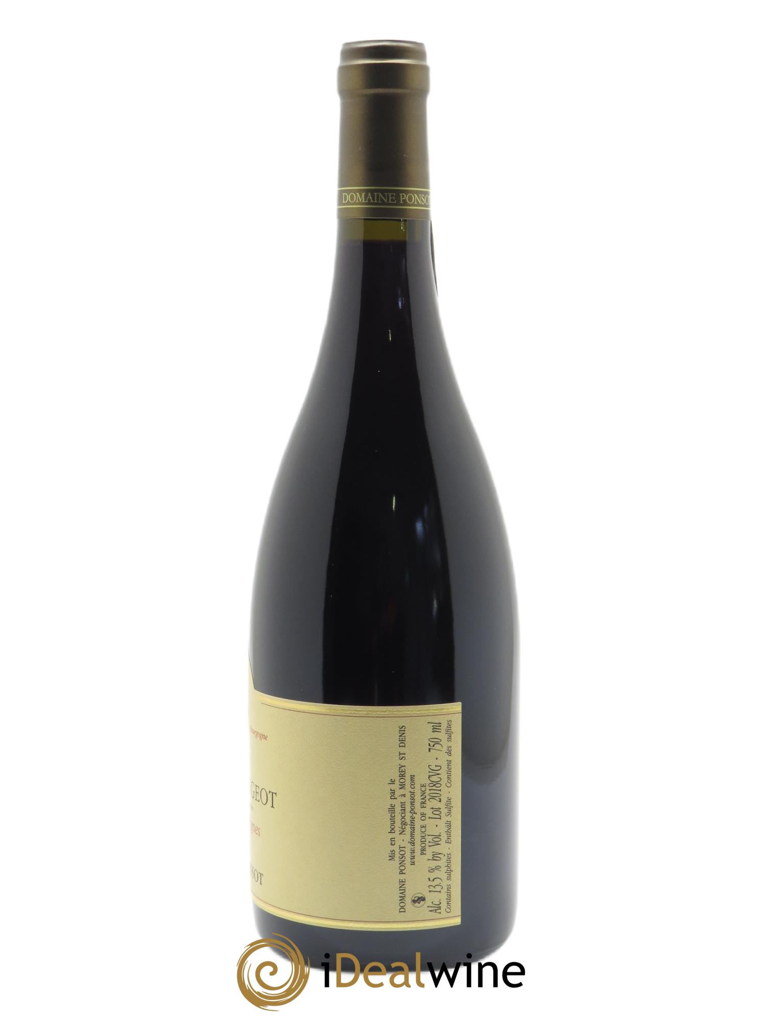 Clos de Vougeot Grand Cru Vieilles Vignes Ponsot (Domaine) 2018 - Lot of 1 bottle - 1
