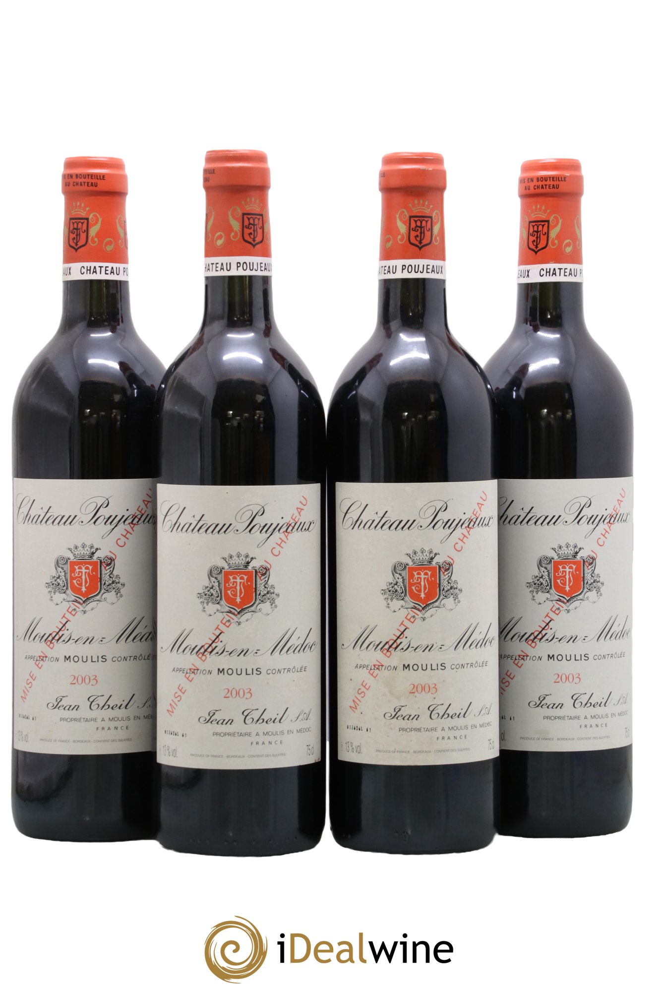 Château Poujeaux 2003 - Lot de 4 bouteilles - 0