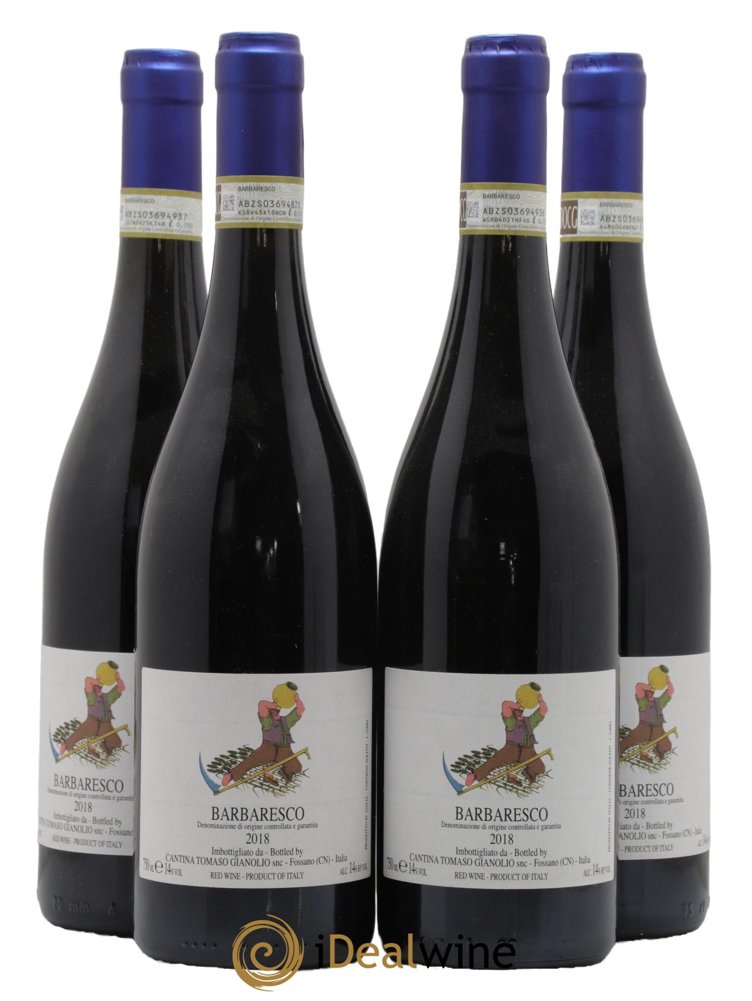 Barbaresco DOCG Tommaso Gianolio 2018 - Lot de 4 bouteilles - 0