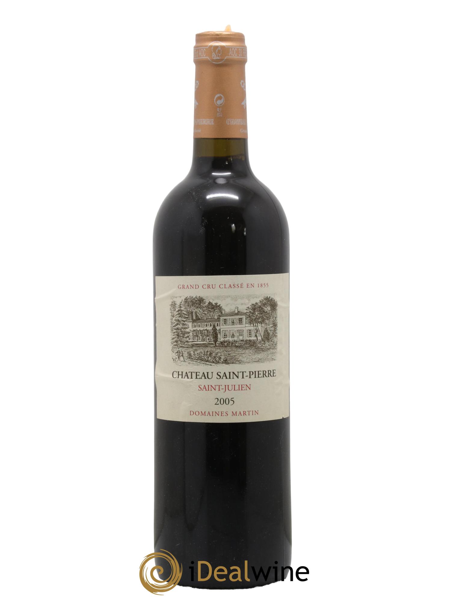 Château Saint-Pierre 4ème Grand Cru Classé 2005 - Lot de 1 bouteille - 0