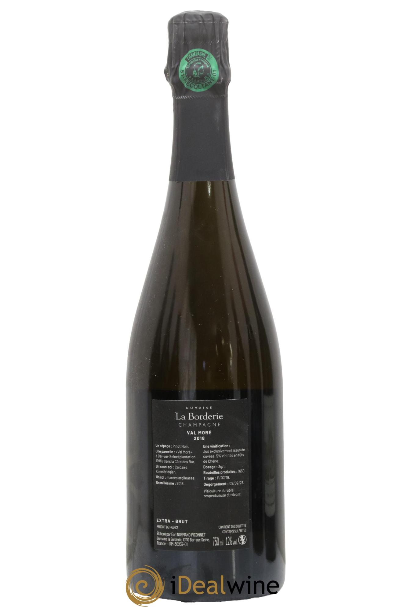 Champagne Extra-Brut Blanc de Noirs Val Moré La Borderie 2018 - Posten von 1 Flasche - 1