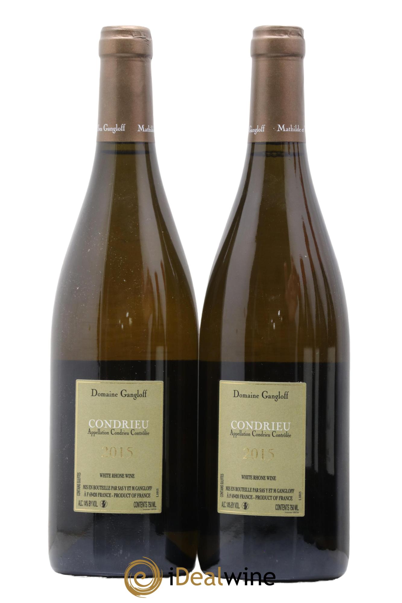 Condrieu Domaine Gangloff (Domaine) 2015 - Lot of 2 bottles - 1