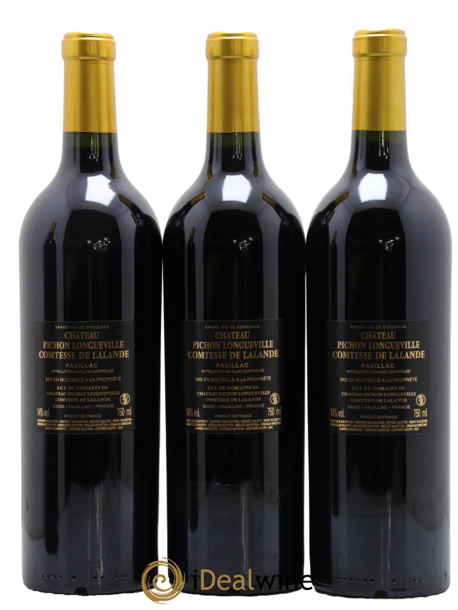 Château Pichon Longueville Comtesse de Lalande 2ème Grand Cru Classé 2019 - Lot of 3 bottles - 1