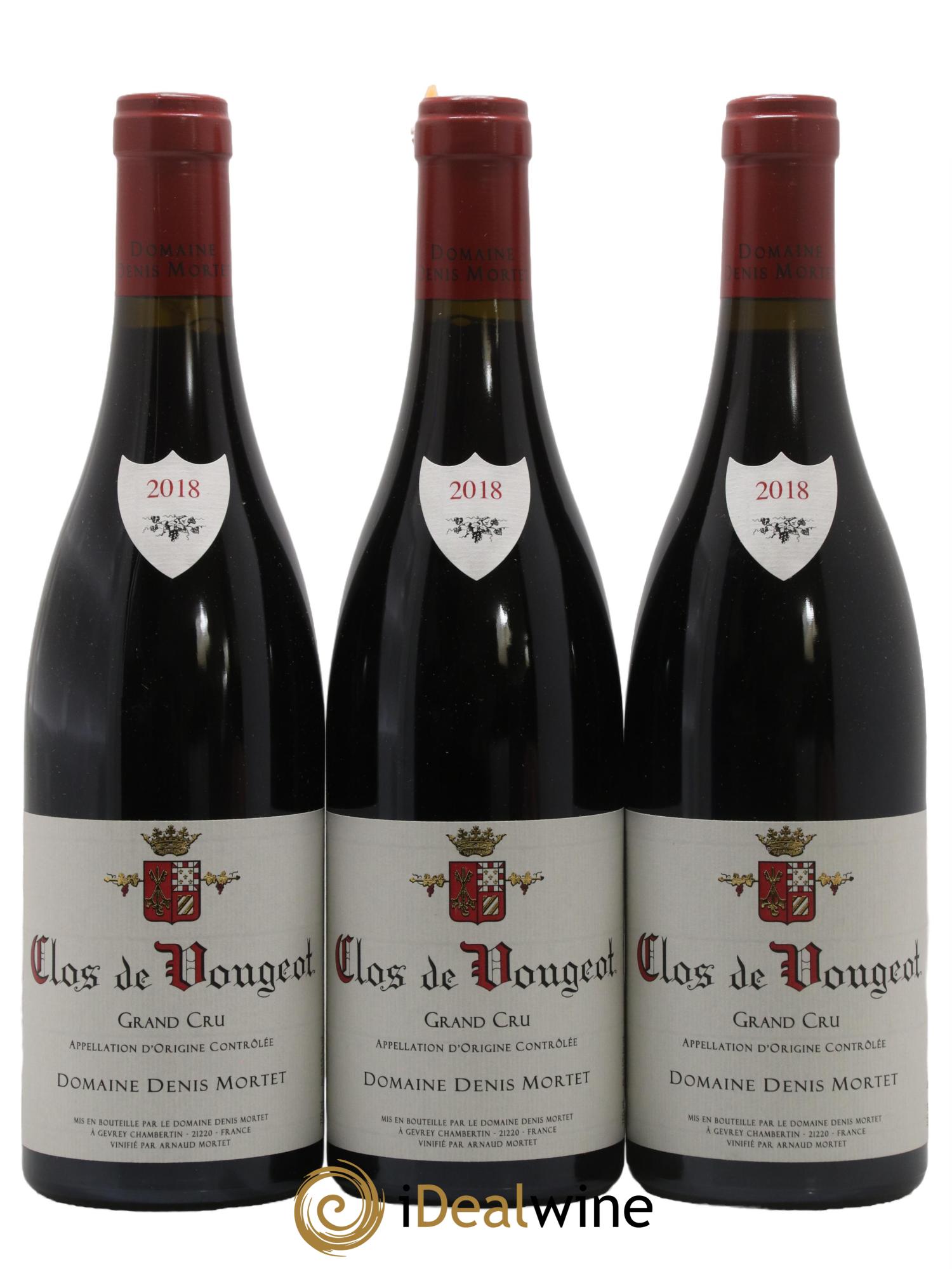 Clos de Vougeot Grand Cru Denis Mortet (Domaine) 2018 - Lot de 3 bouteilles - 0