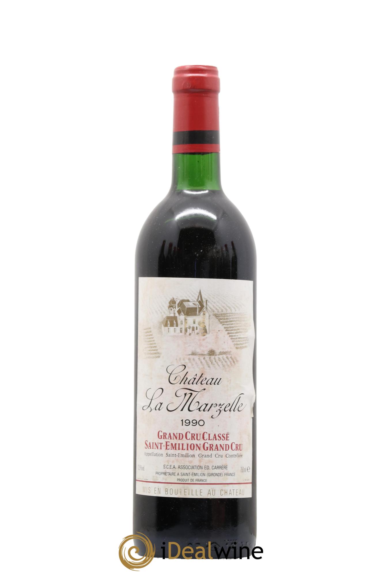 Château La Marzelle Grand Cru Classé 1990 - Lot de 1 bouteille - 0