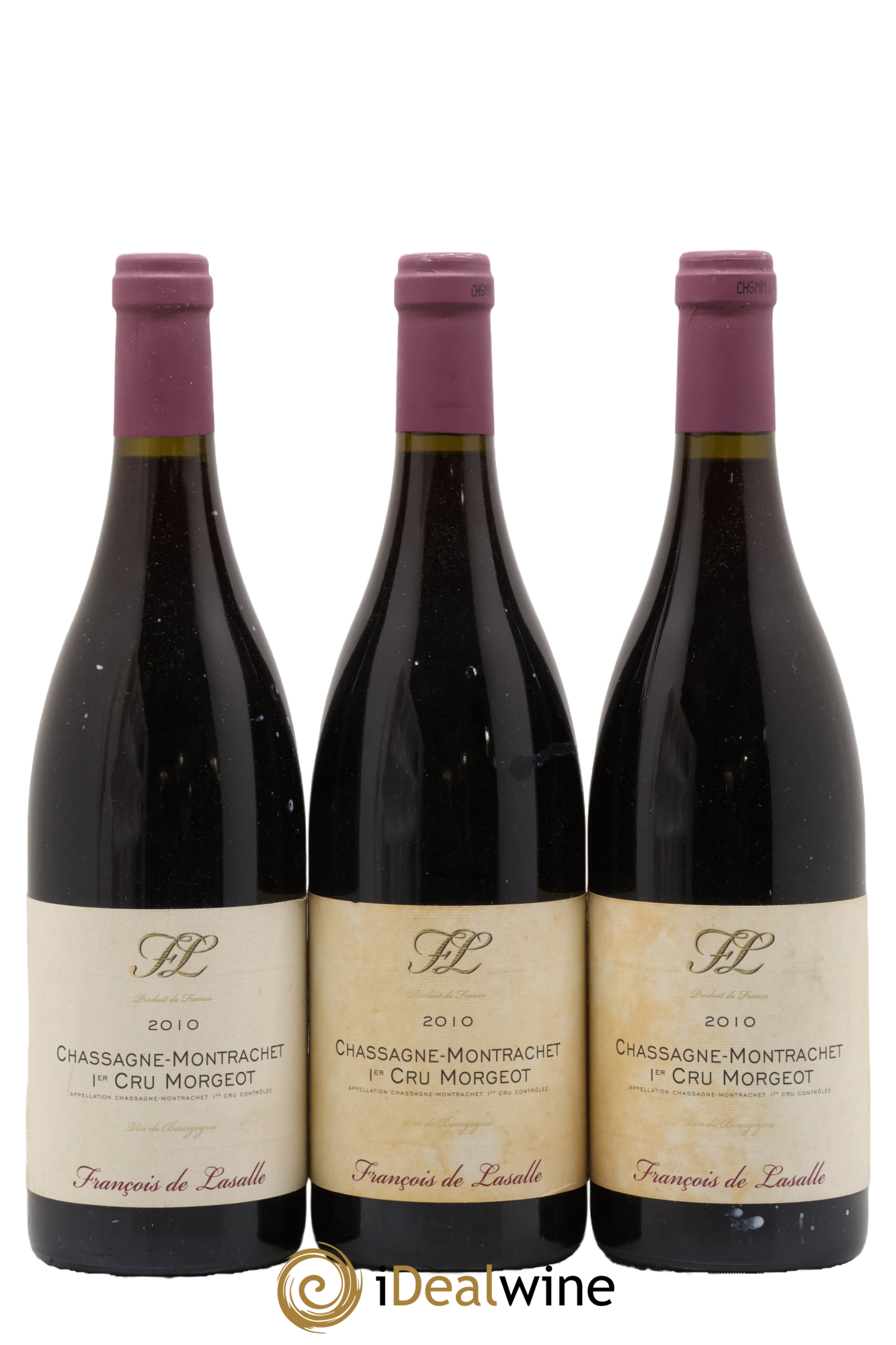 Chassagne-Montrachet 1er Cru 2010 - Lote de 3 botellas - 0