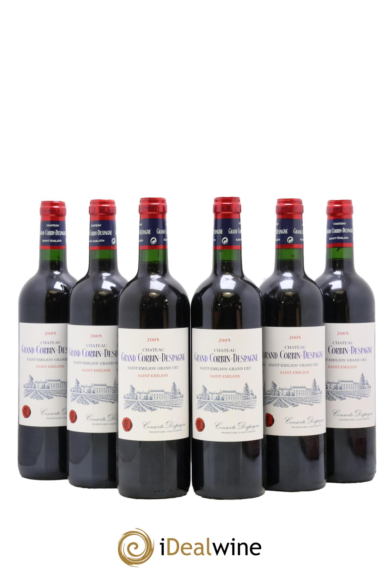 Château Grand Corbin Despagne Grand Cru Classé 2005 - Lot of 6 bottles - 0