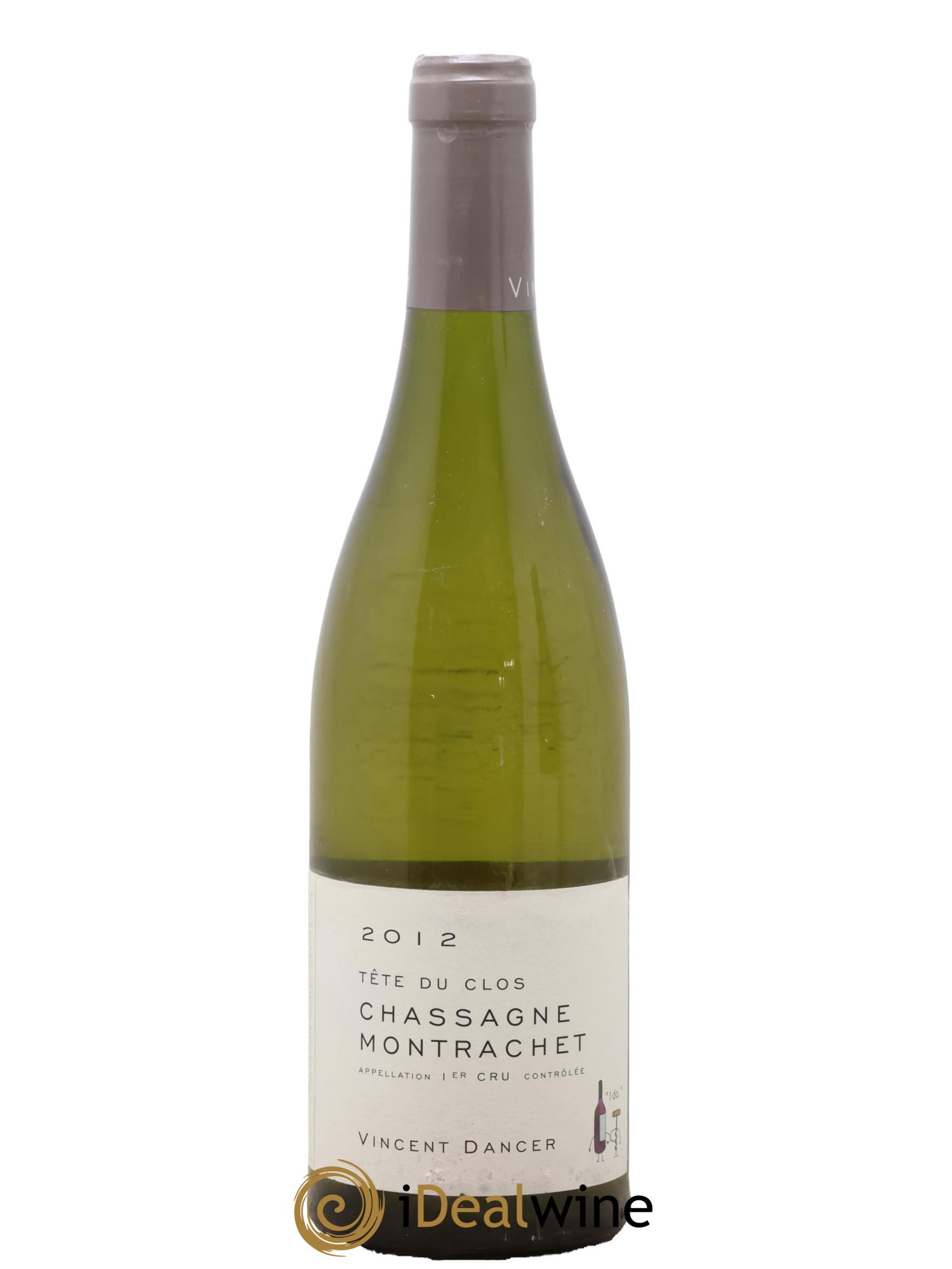 Chassagne-Montrachet 1er Cru (Morgeot) Tête du Clos Vincent Dancer 2012 - Lot of 1 bottle - 0