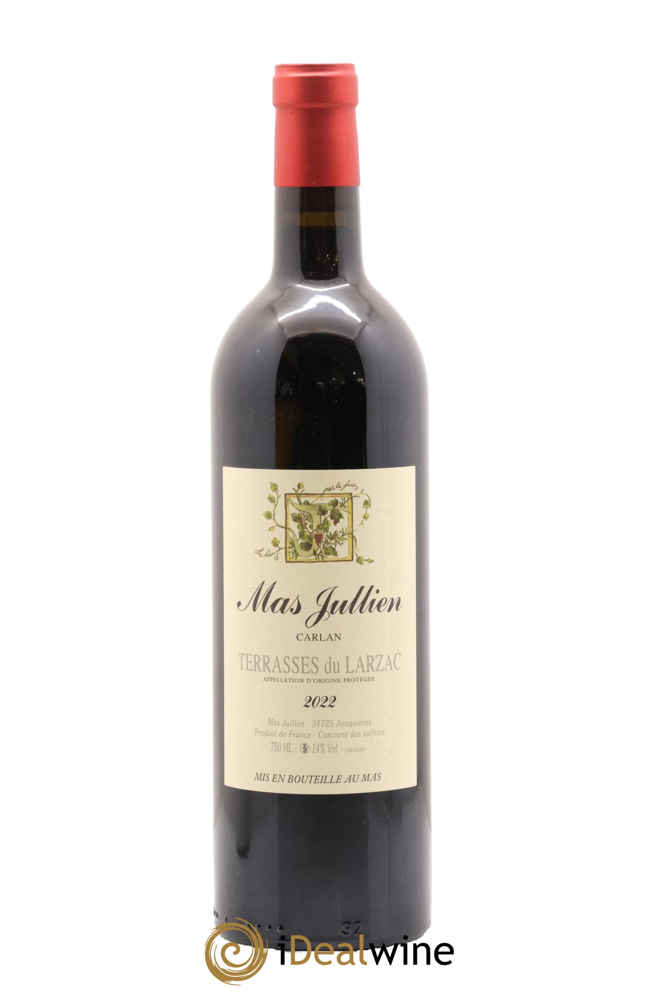 Terrasses du Larzac Mas Jullien Carlan Olivier Jullien 2022 - Lot of 1 bottle - 0
