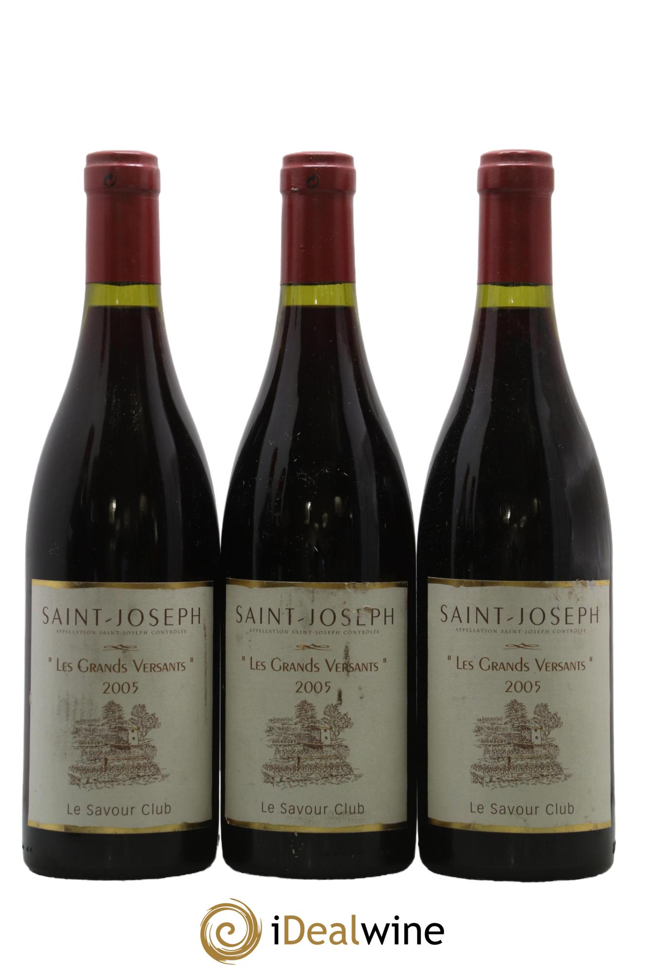 Saint-Joseph Les Grands Versants Savour Club 2005 - Lot de 3 bouteilles - 0