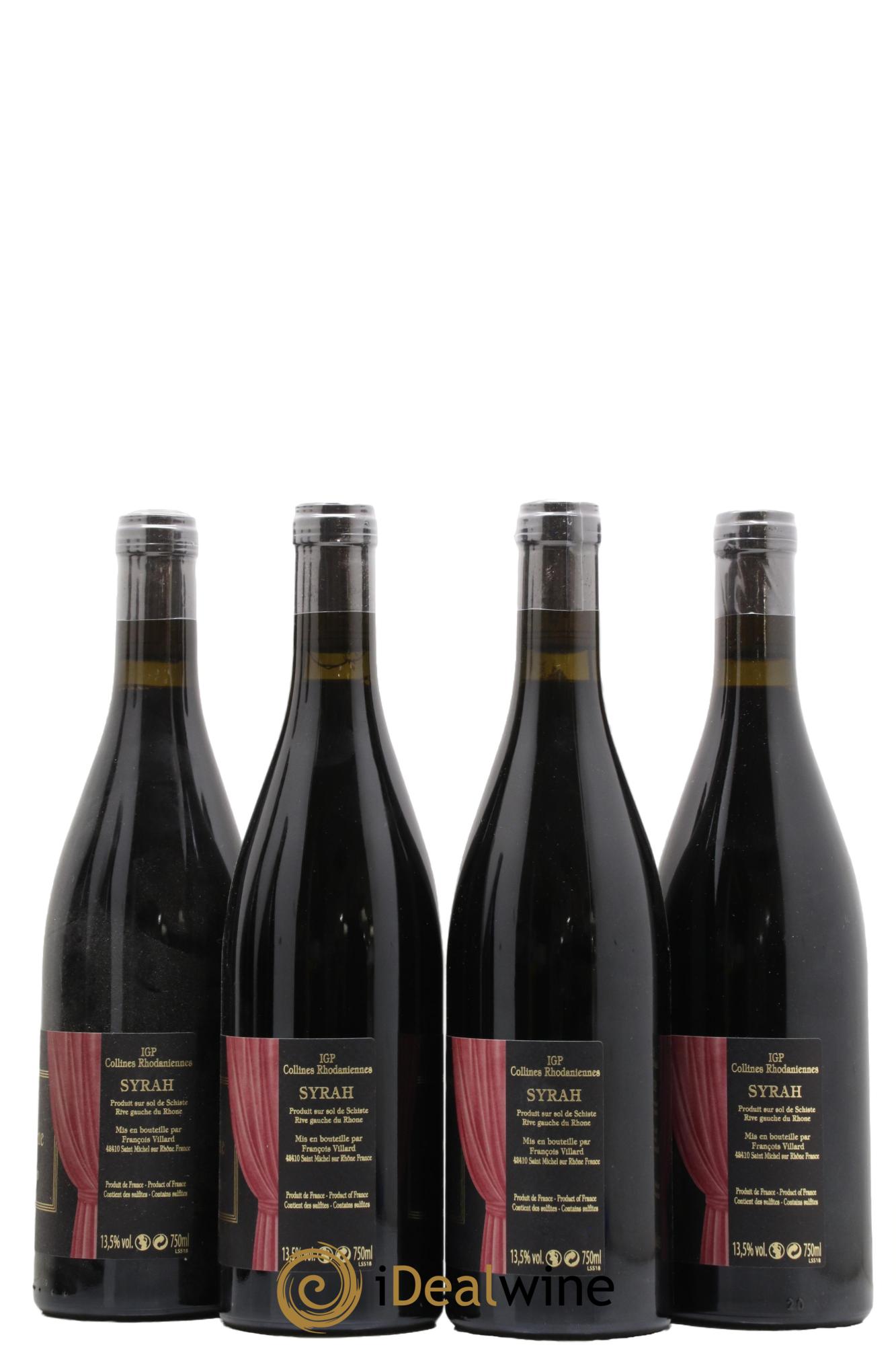 Collines Rhodaniennes Seul en scène François Villard 2018 - Lot de 4 bouteilles - 1