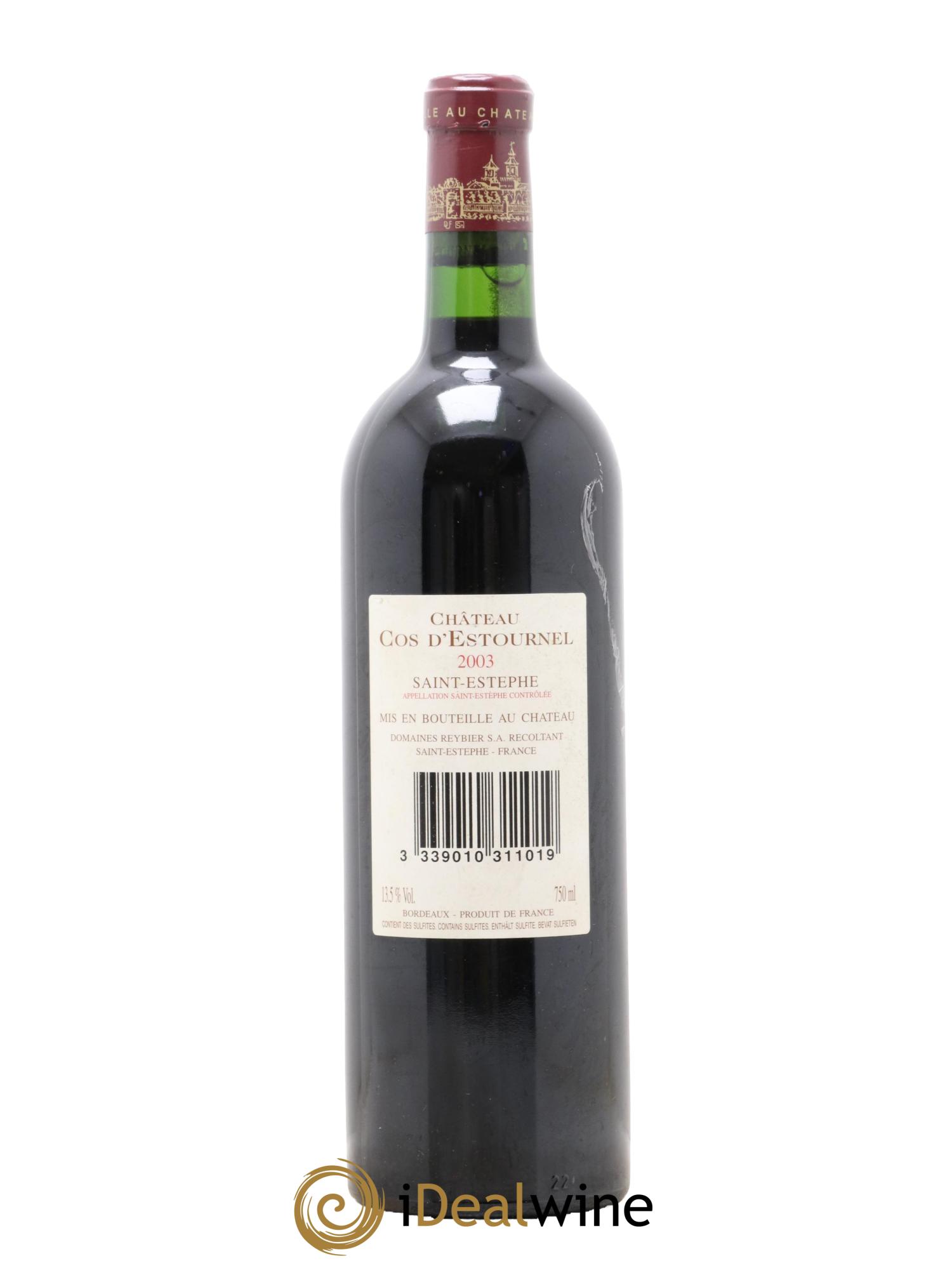 Cos d'Estournel 2ème Grand Cru Classé 2003 - Lot de 1 bouteille - 1