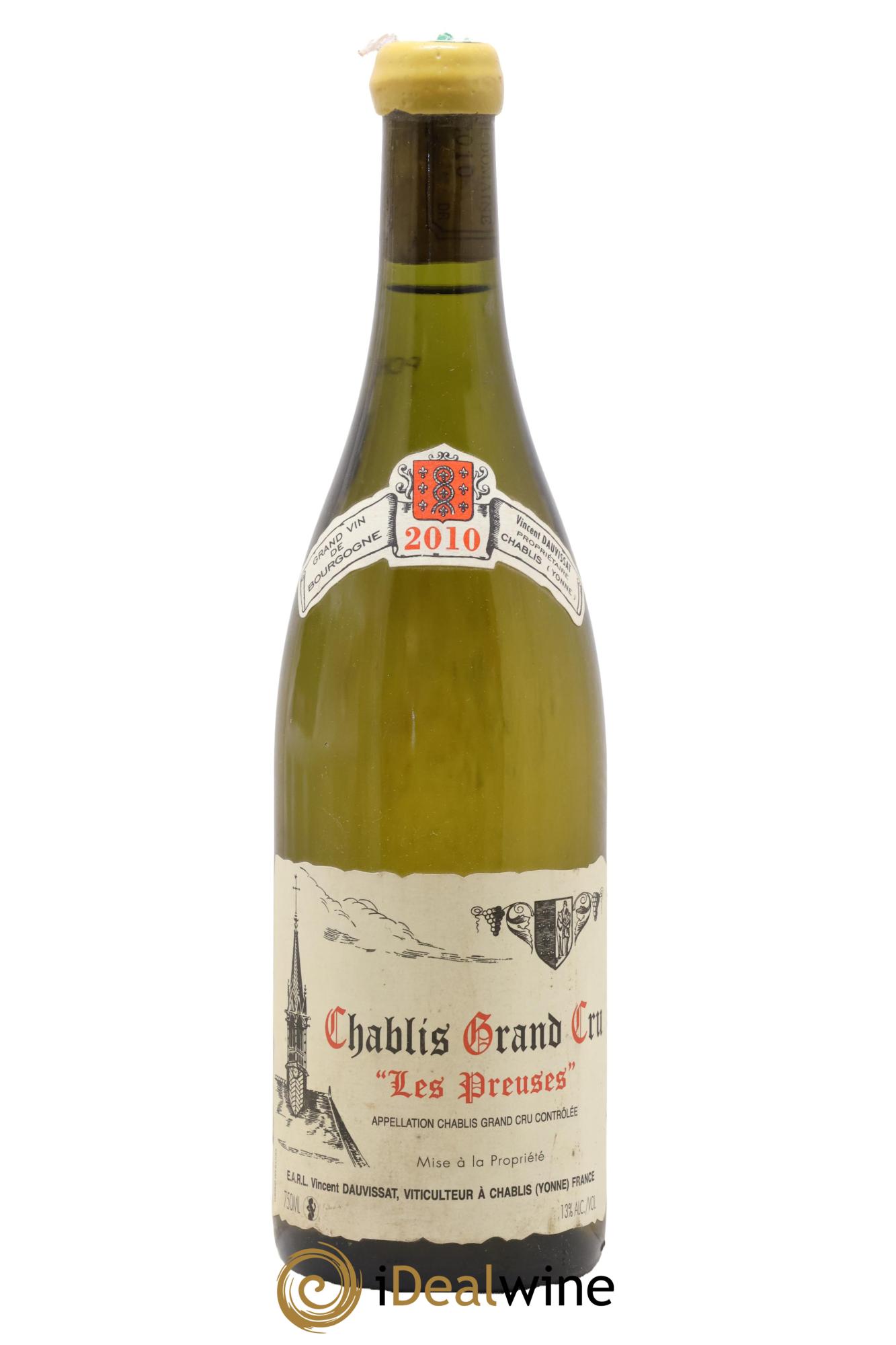Chablis Grand Cru Les Preuses Vincent Dauvissat (Domaine) 2010 - Lot de 1 bouteille - 0