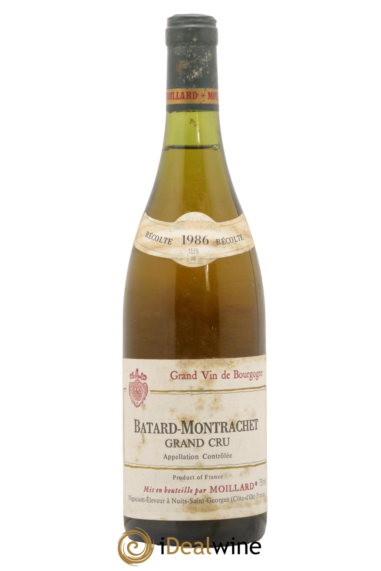 Bâtard-Montrachet Grand Cru Moillard 1986 - Lot de 1 bouteille - 0