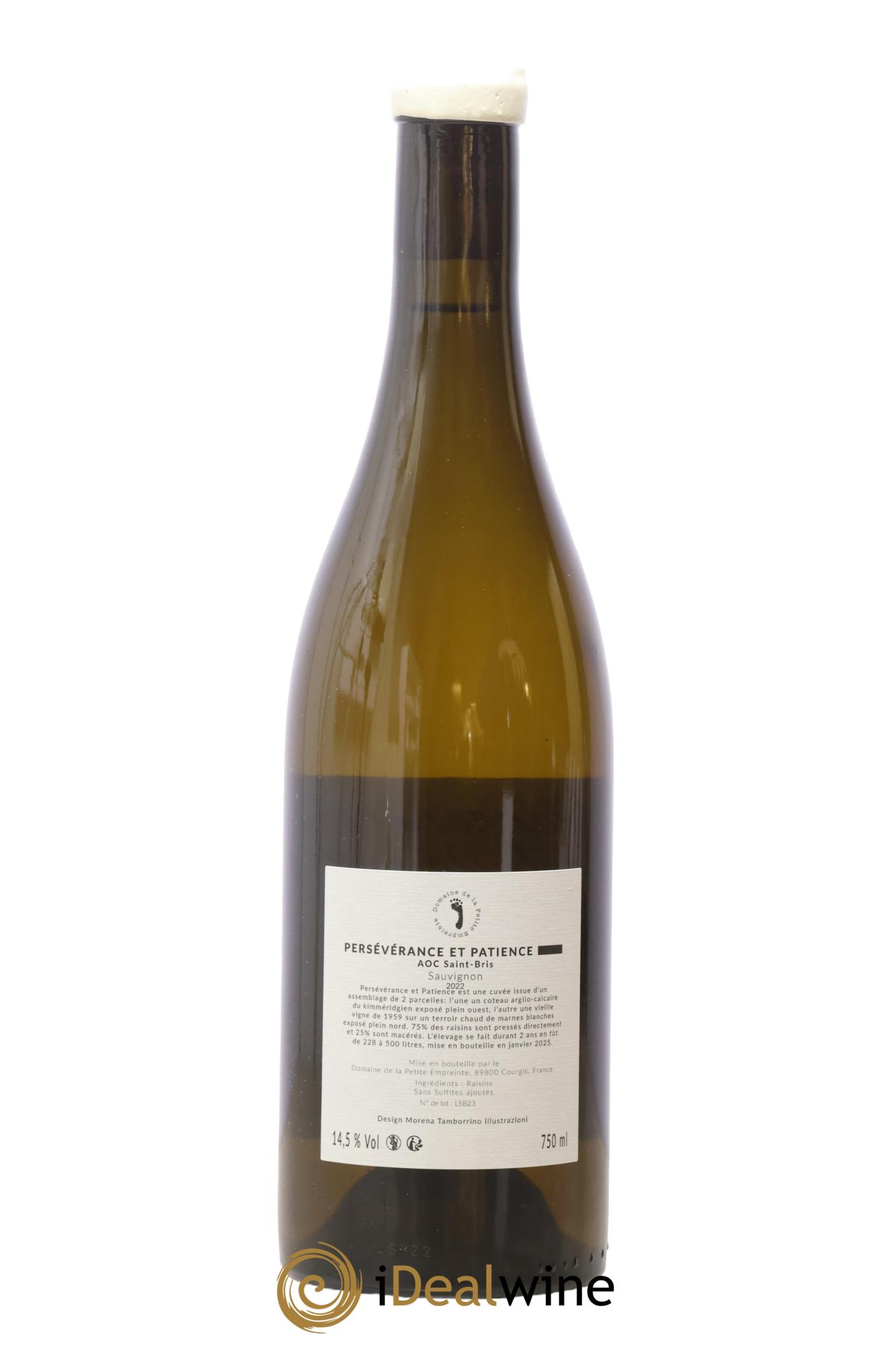 Divers Saint-Bris Persévérance et Patience Domaine de la Petite Empreinte 2022 - Lot de 1 bouteille - 1