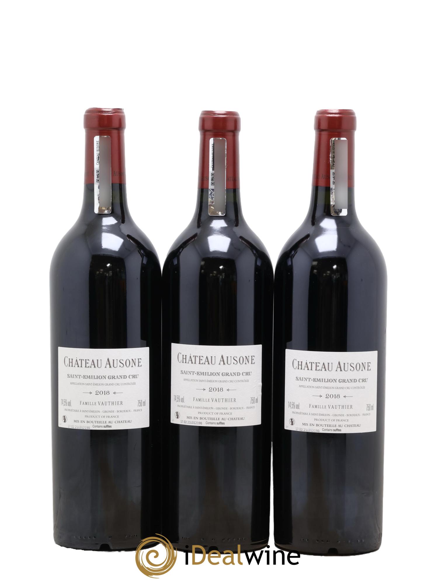 Château Ausone 1er Grand Cru Classé A 2018 - Lot of 3 bottles - 1
