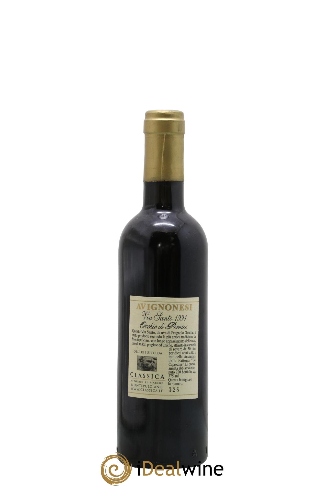 Italie Vin Santo Occhio di Pernice Avignonesi 1991 - Posten von 1 Demi-Flasche - 1