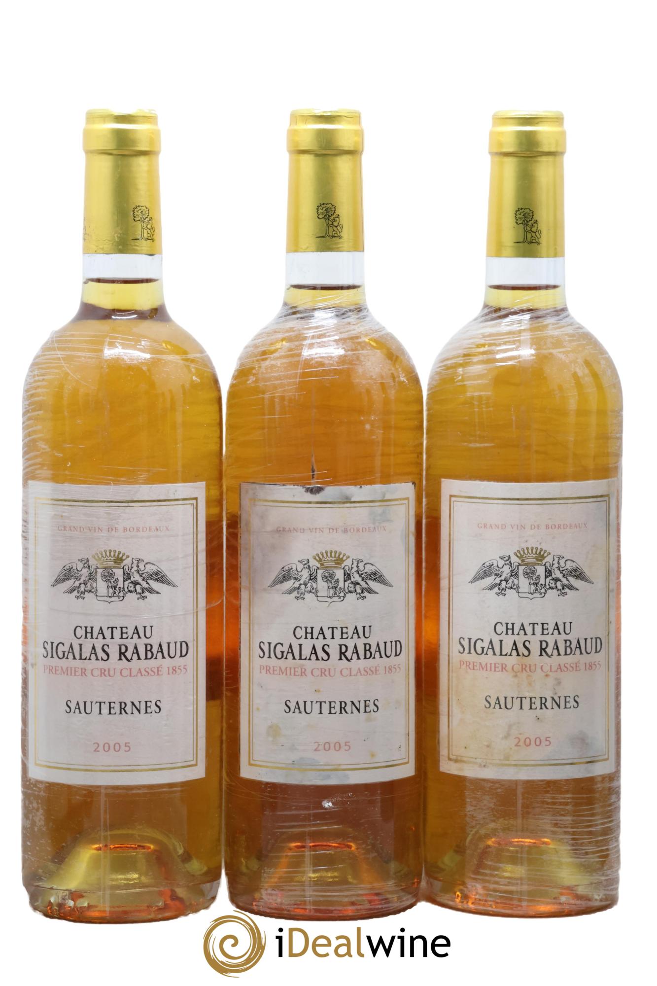 Château Sigalas Rabaud 1er Grand Cru Classé 2005 - Lot de 3 bouteilles - 0