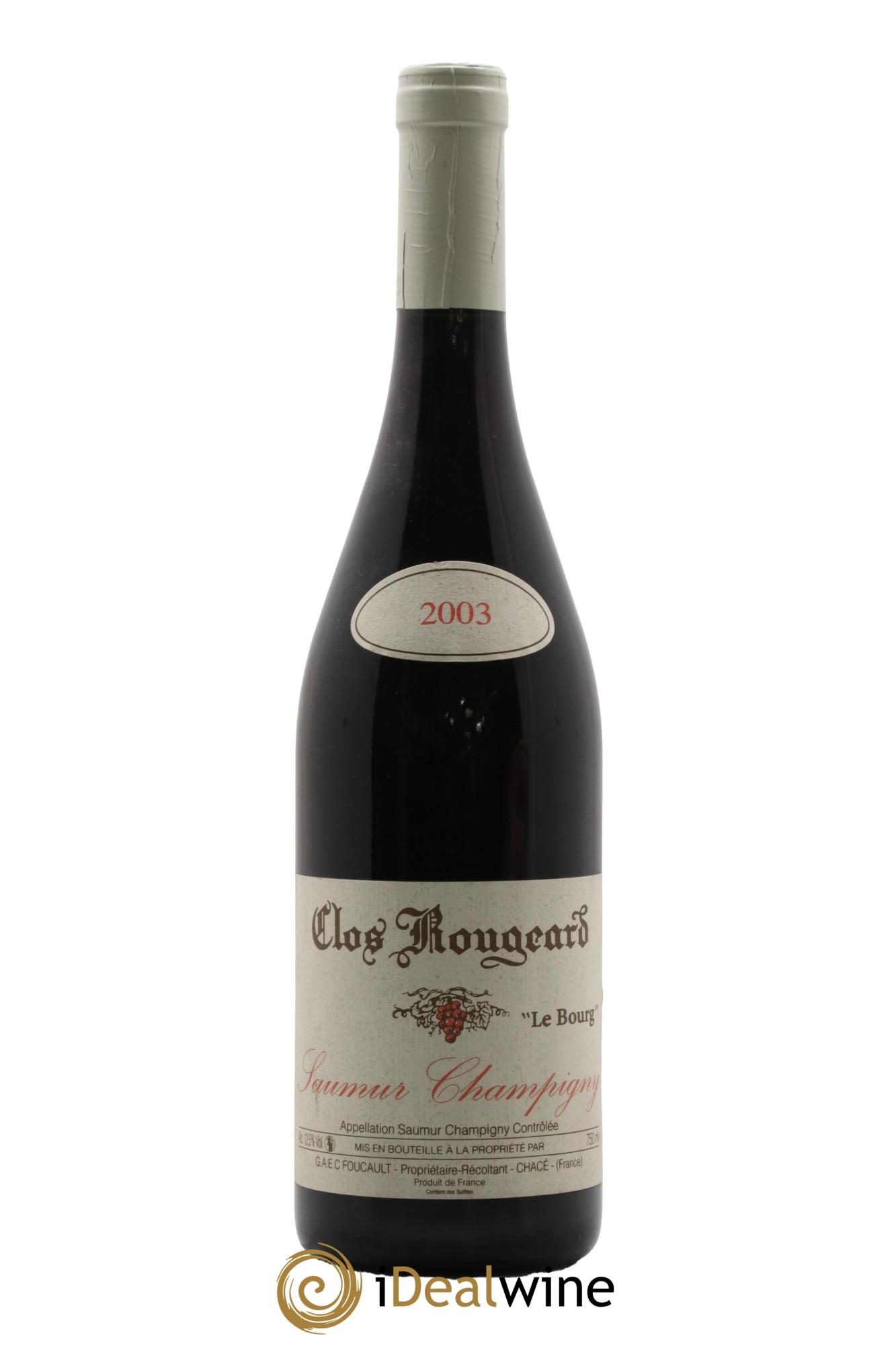 Saumur-Champigny Le Bourg Clos Rougeard 2003 - Lot de 1 bouteille - 0