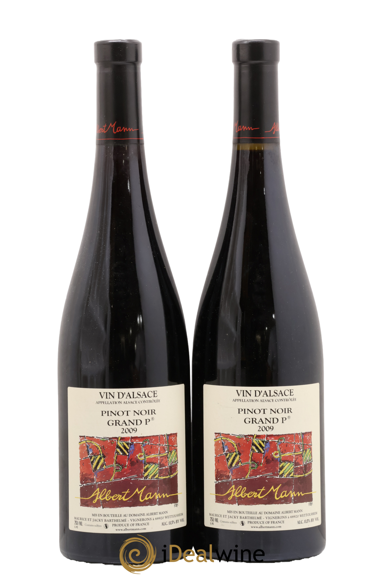 Alsace Pinot Noir Grand P Albert Mann Grand P 2009 - Lot de 2 bouteilles - 0