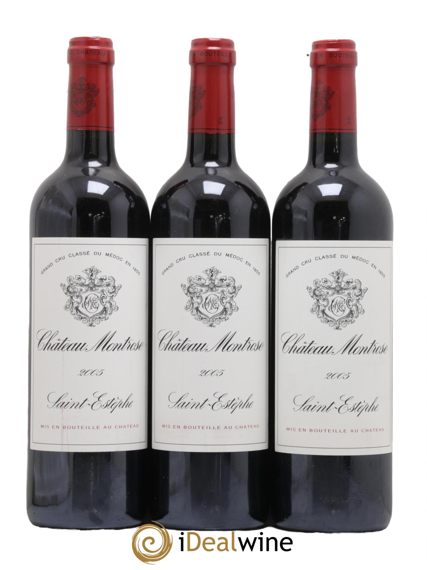 Château Montrose 2ème Grand Cru Classé 2005 - Lot de 3 bouteilles - 0