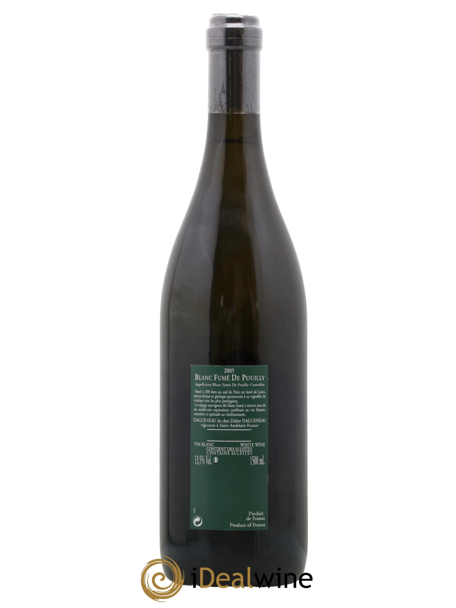 Vin de France (anciennement Pouilly-Fumé) Silex Dagueneau (Domaine Didier - Louis-Benjamin) 2005 - Lot de 1 bouteille - 1