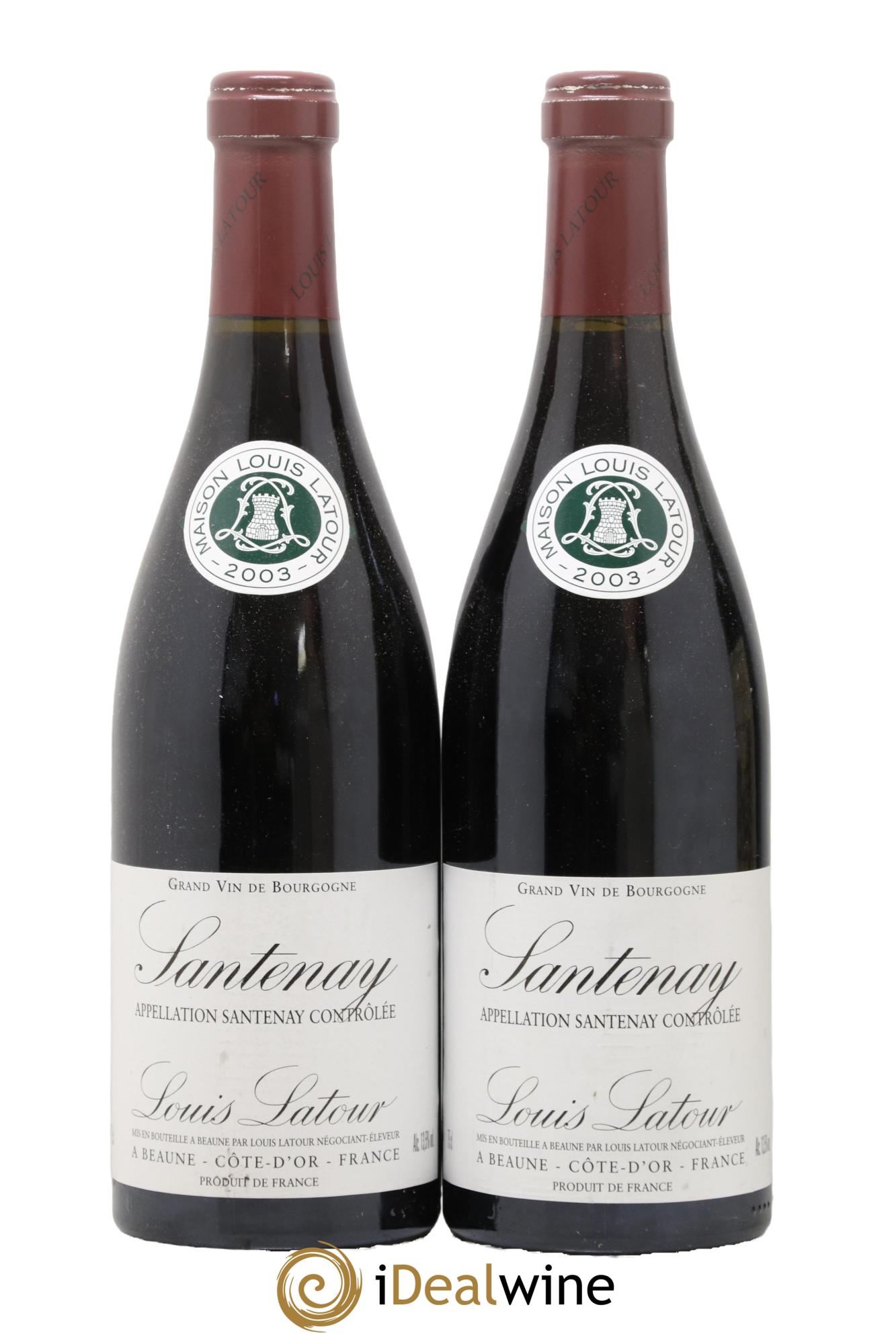 Santenay Louis Latour 2003 - Lot de 2 bouteilles - 0