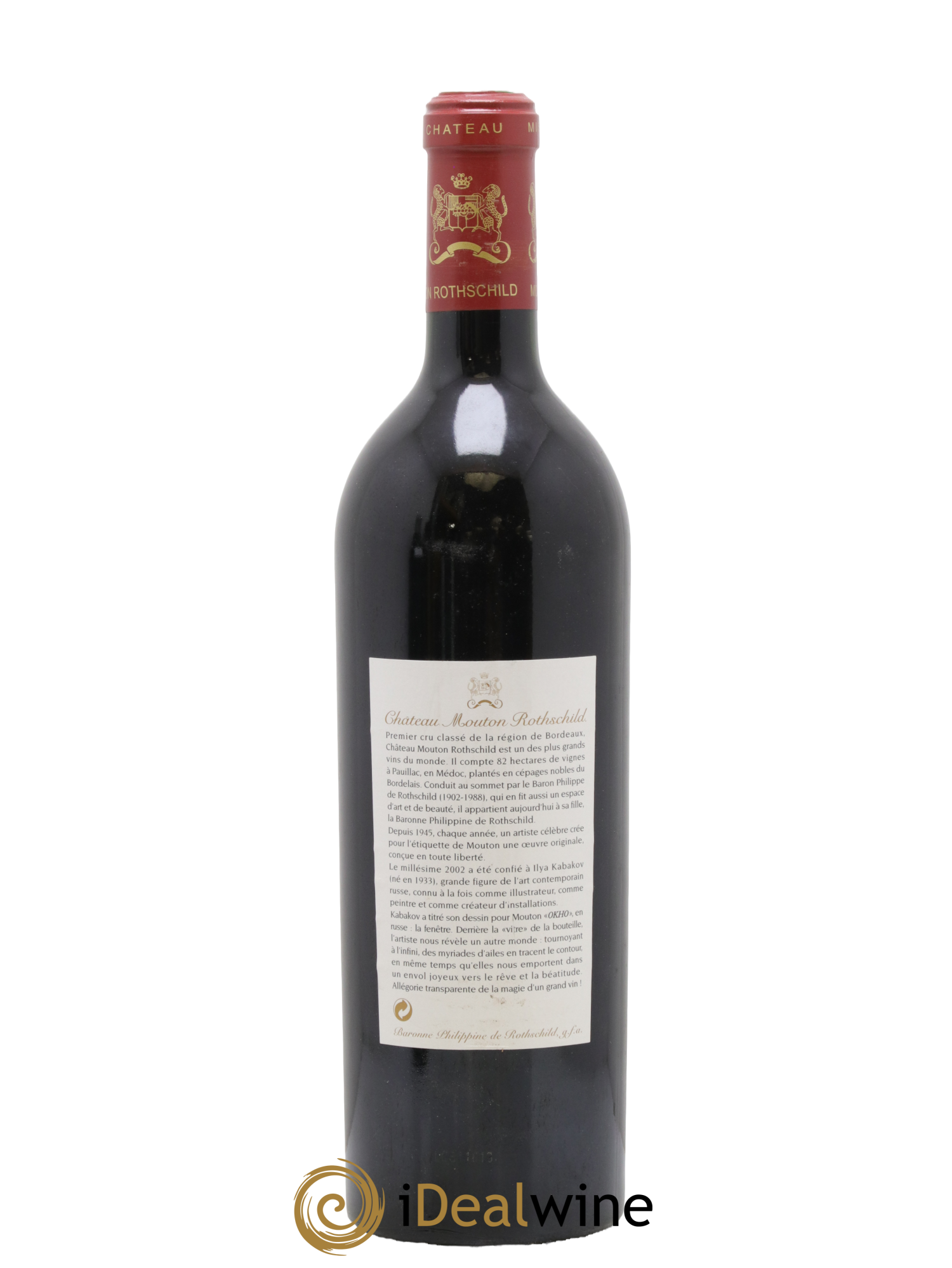 Château Mouton Rothschild 1er Grand Cru Classé 2002 - Lot de 1 bouteille - 1