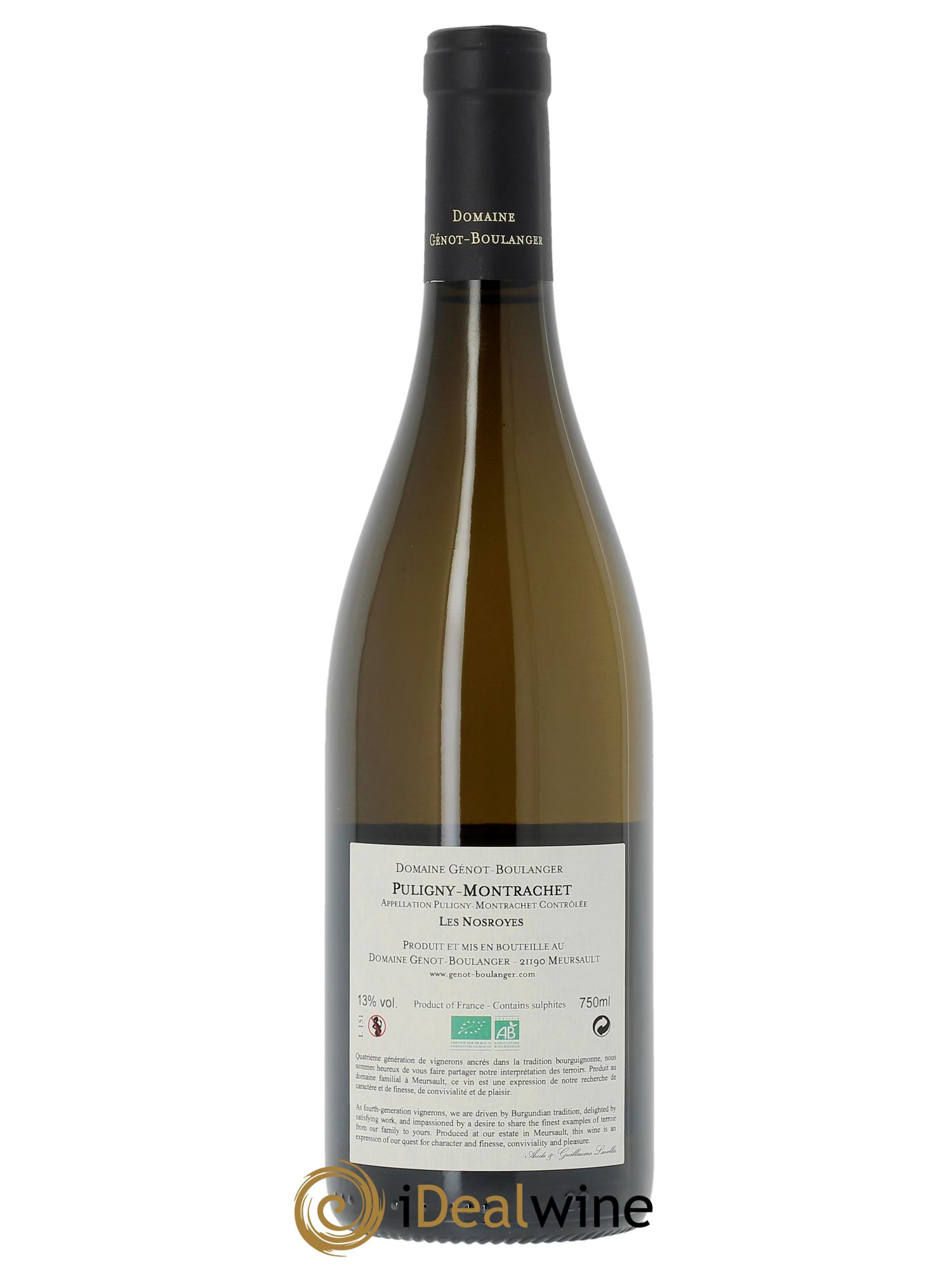 Puligny-Montrachet Les Nosroyes Génot-Boulanger (Domaine)  2022 - Lot de 1 bouteille - 1