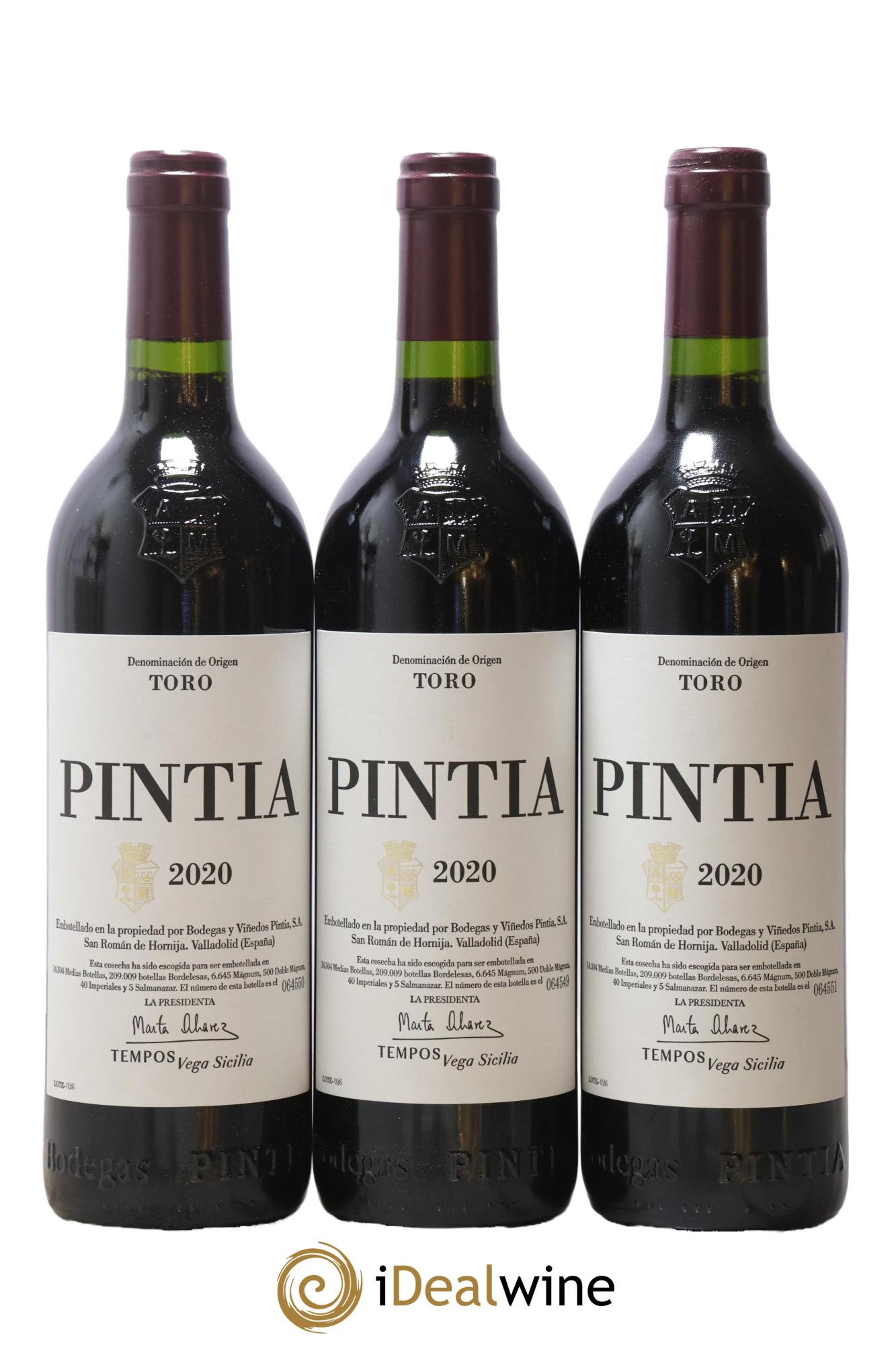 Toro DO Vega Sicilia Pintia Famille Alvarez 2020 - Lot of 3 bottles - 0