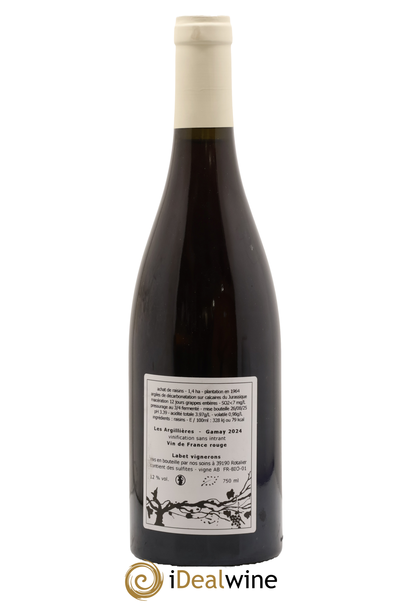 Vin de France Gamay Les Argillières Labet 2024 - Lot de 1 bouteille - 1