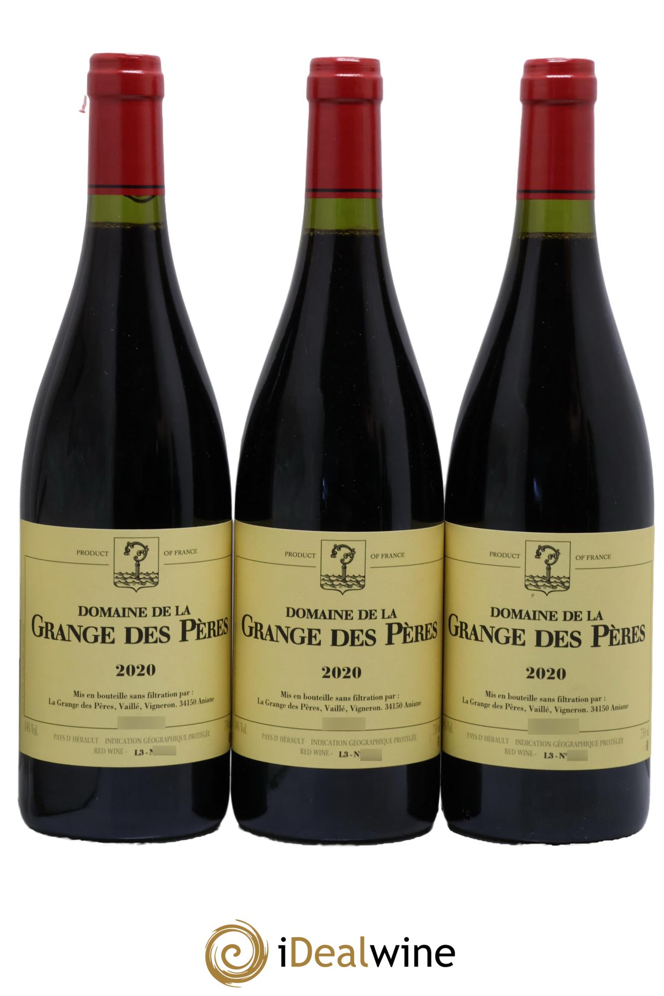 IGP Pays d'Hérault Grange des Pères Laurent Vaillé 2020 - Lot of 3 bottles - 0
