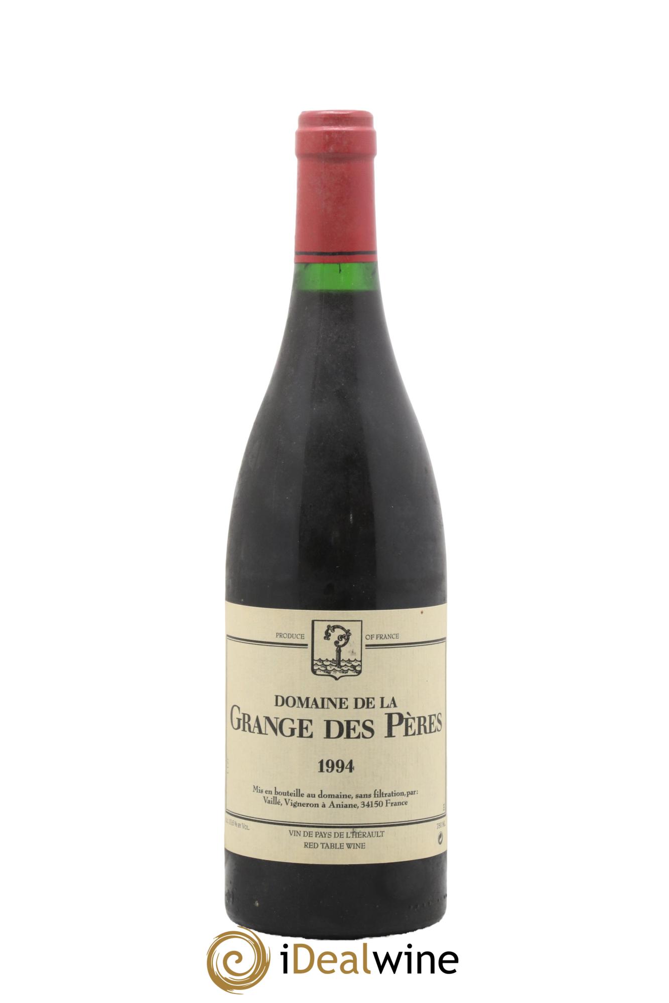IGP Pays d'Hérault Grange des Pères Laurent Vaillé 1994 - Lot de 1 bouteille - 0