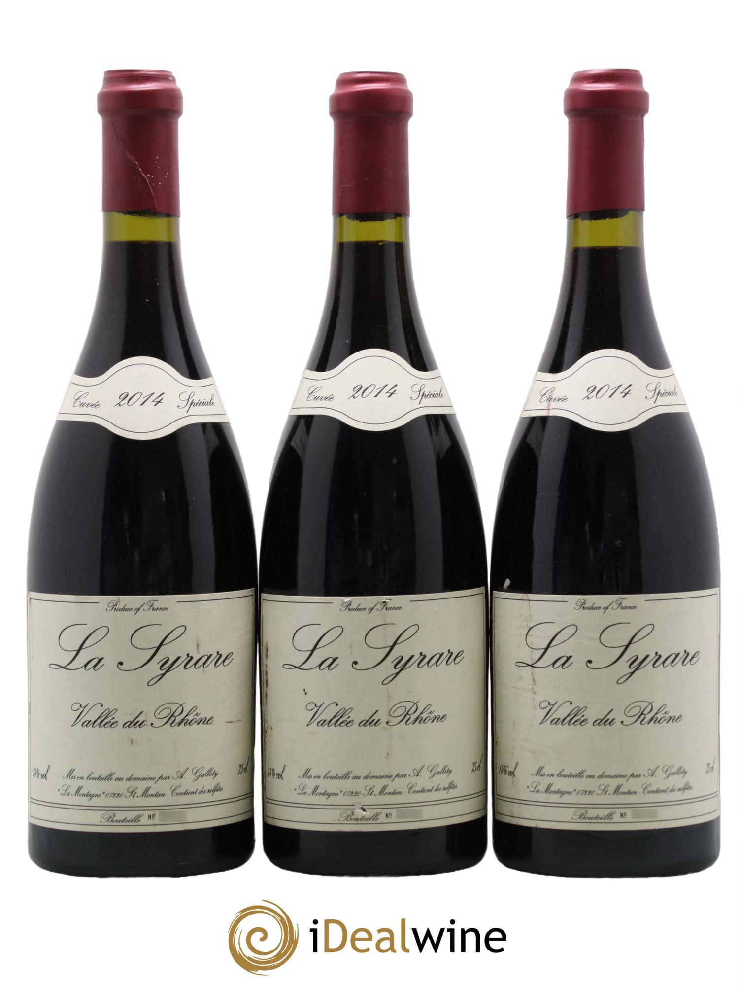 Côtes du Vivarais La Syrare Gallety (Domaine) 2014 - Lot of 3 bottles - 0