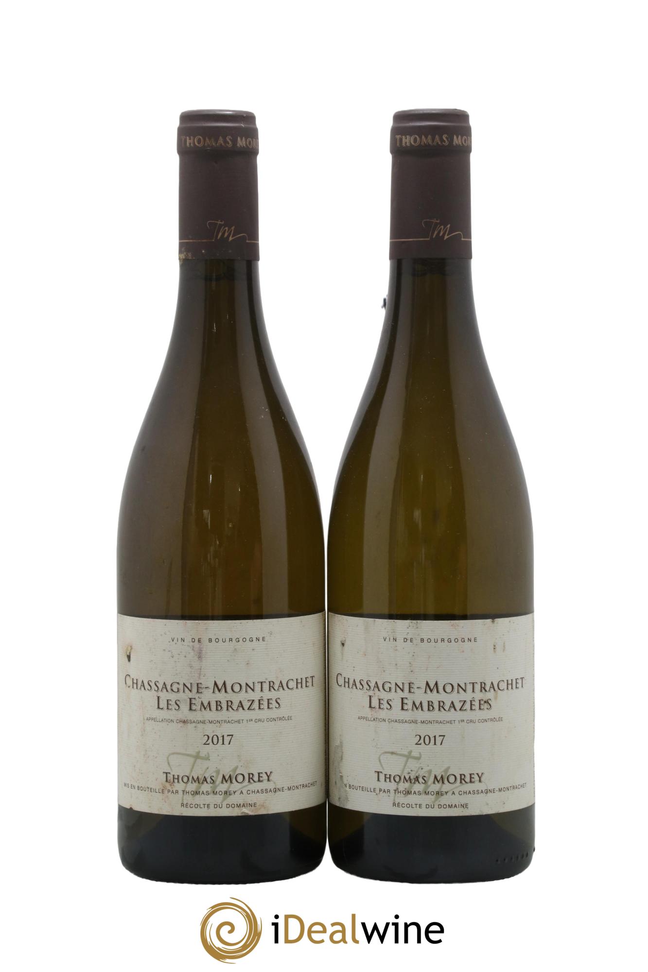 Chassagne-Montrachet 1er Cru Les Embrazées Thomas Morey 2017 - Lot de 2 bouteilles - 0