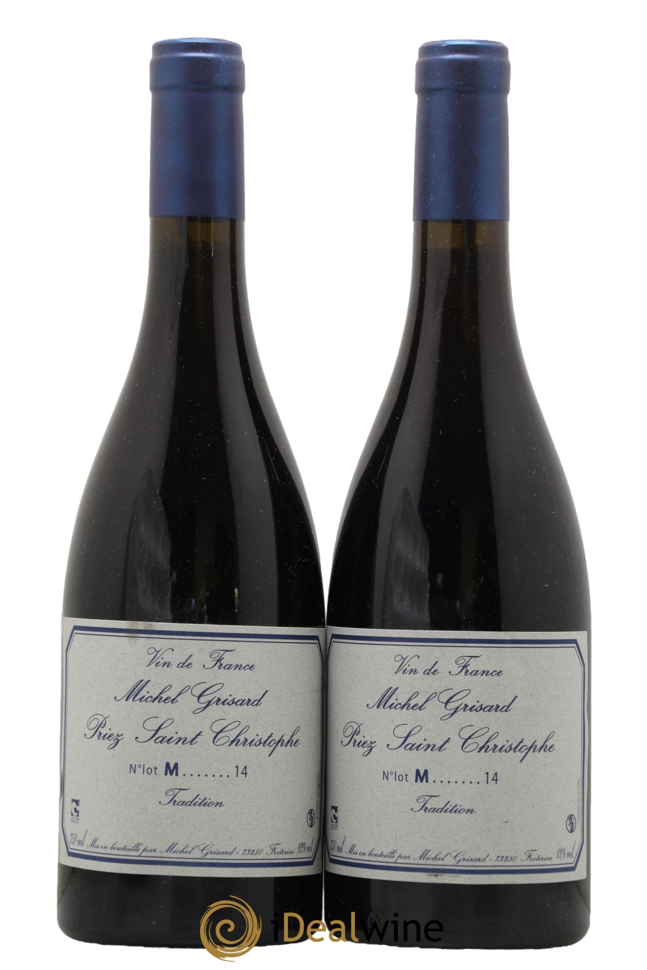 Vin de France Priez Saint Christophe Michel Grisard 2014 - Lot de 2 bouteilles - 0