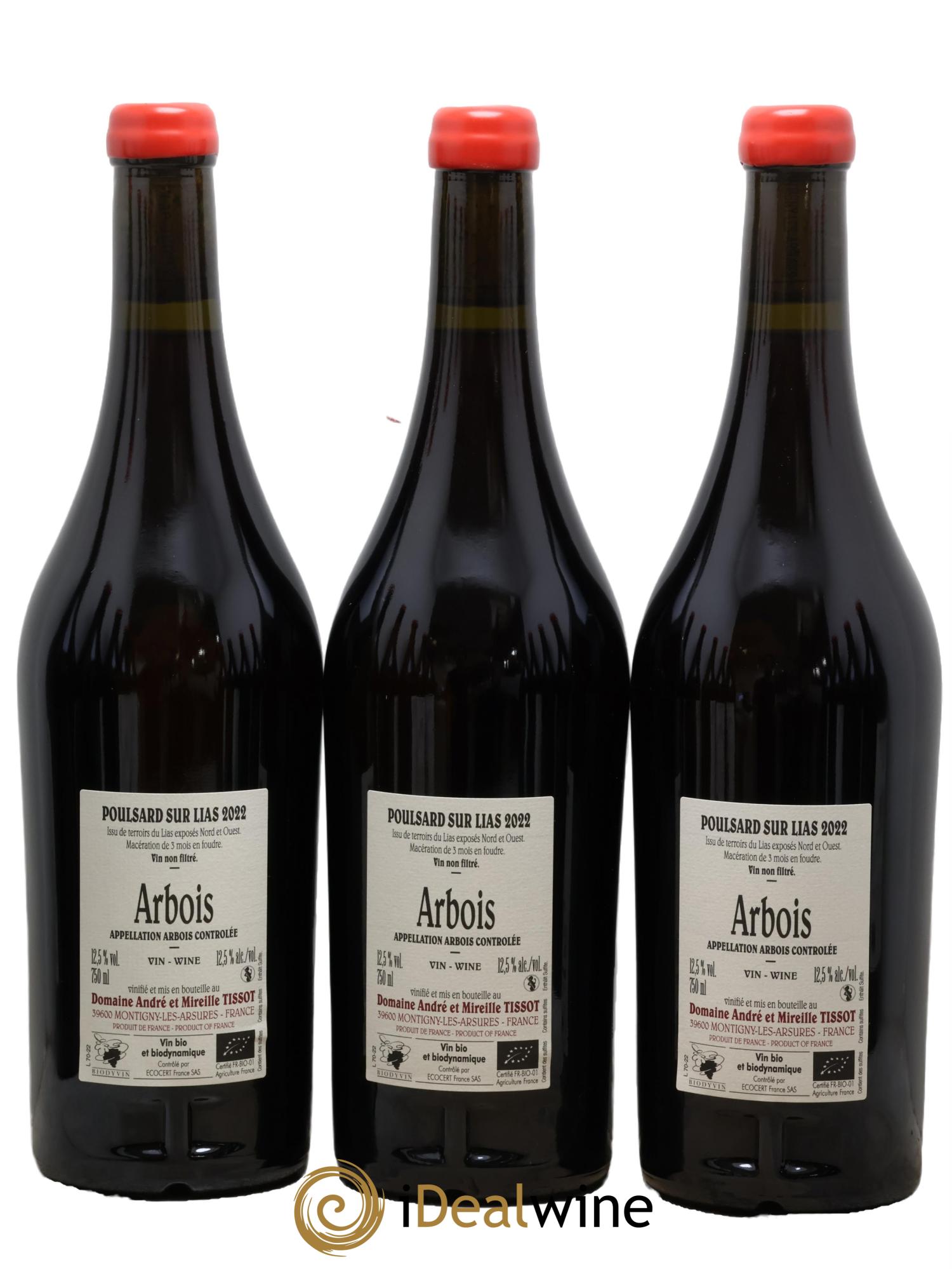 Arbois Poulsard sur Lias Bénédicte et Stéphane Tissot 2022 - Lot de 3 bouteilles - 1